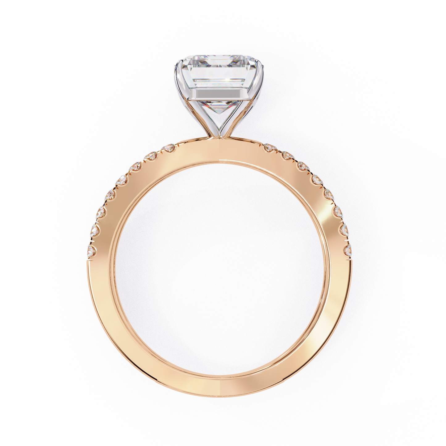 aurora lab grown diamond emerald embrace