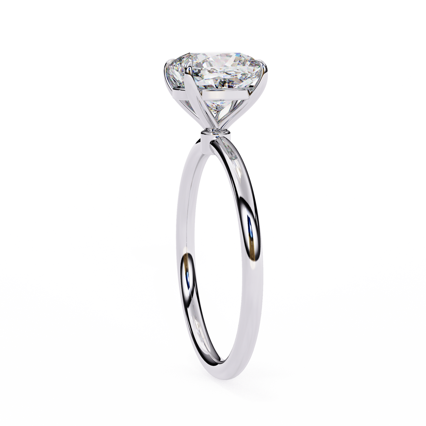 bloom cushion lab grown diamond ring