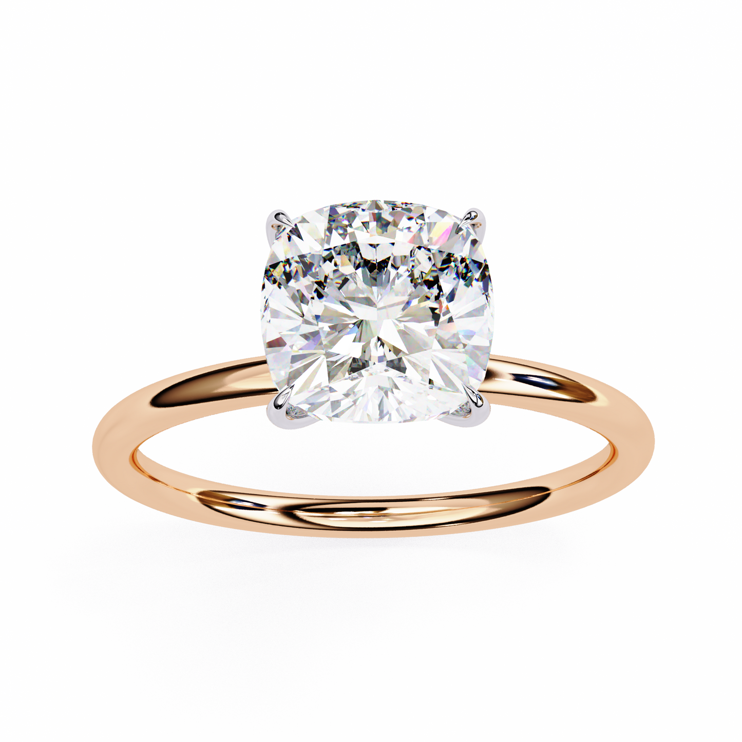 bloom cushion lab grown diamond ring