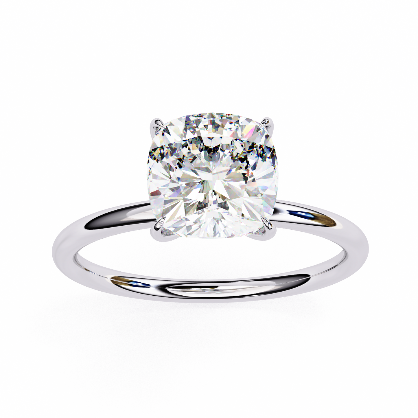 bloom cushion lab grown diamond ring