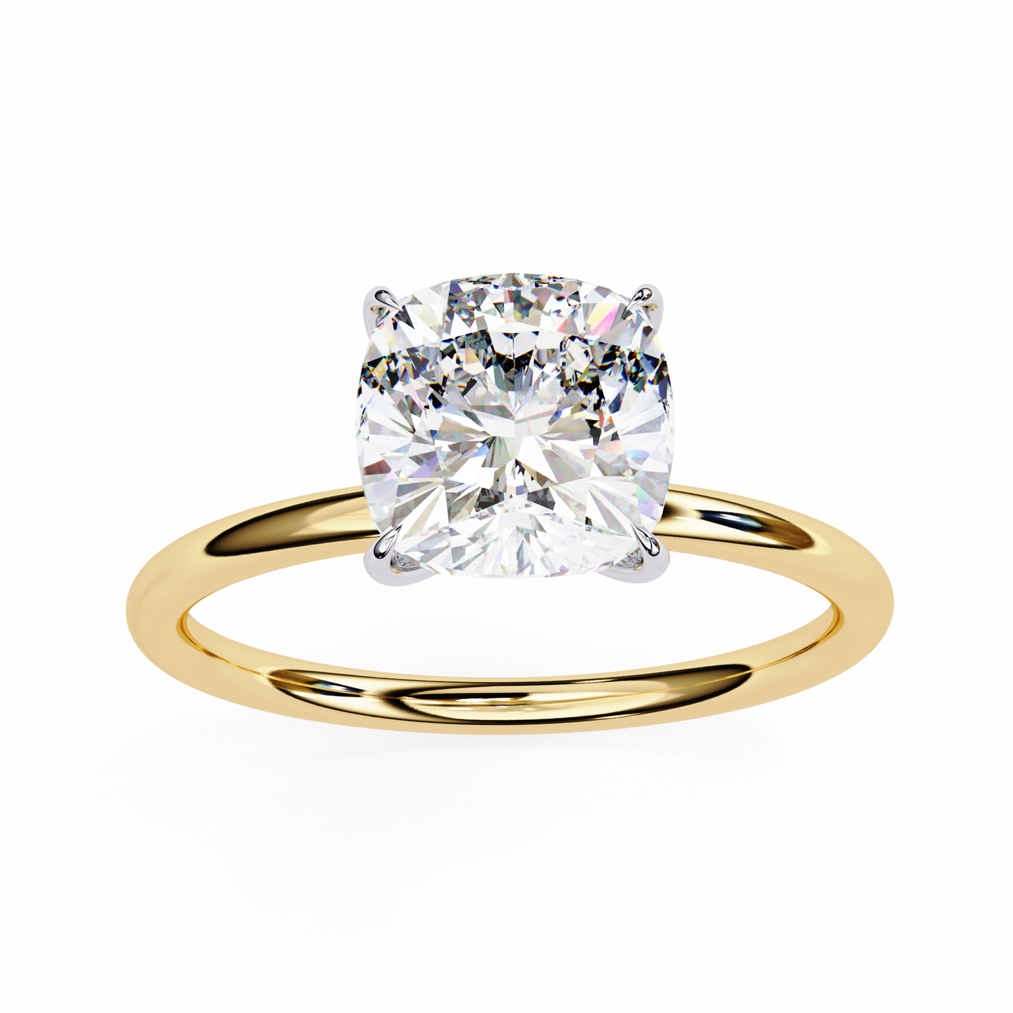 bloom cushion lab grown diamond ring