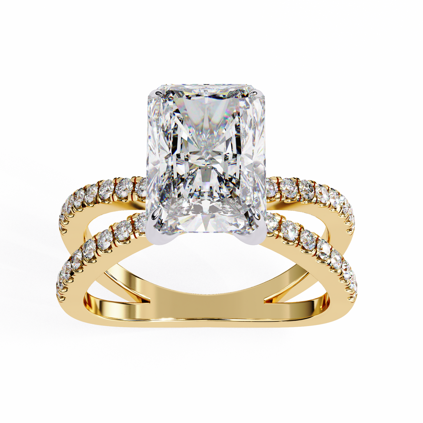 celine lab grown diamond radiant embrace ring