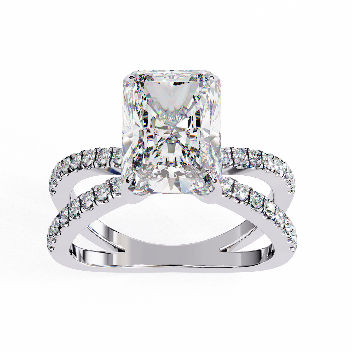 celine lab grown diamond radiant embrace ring