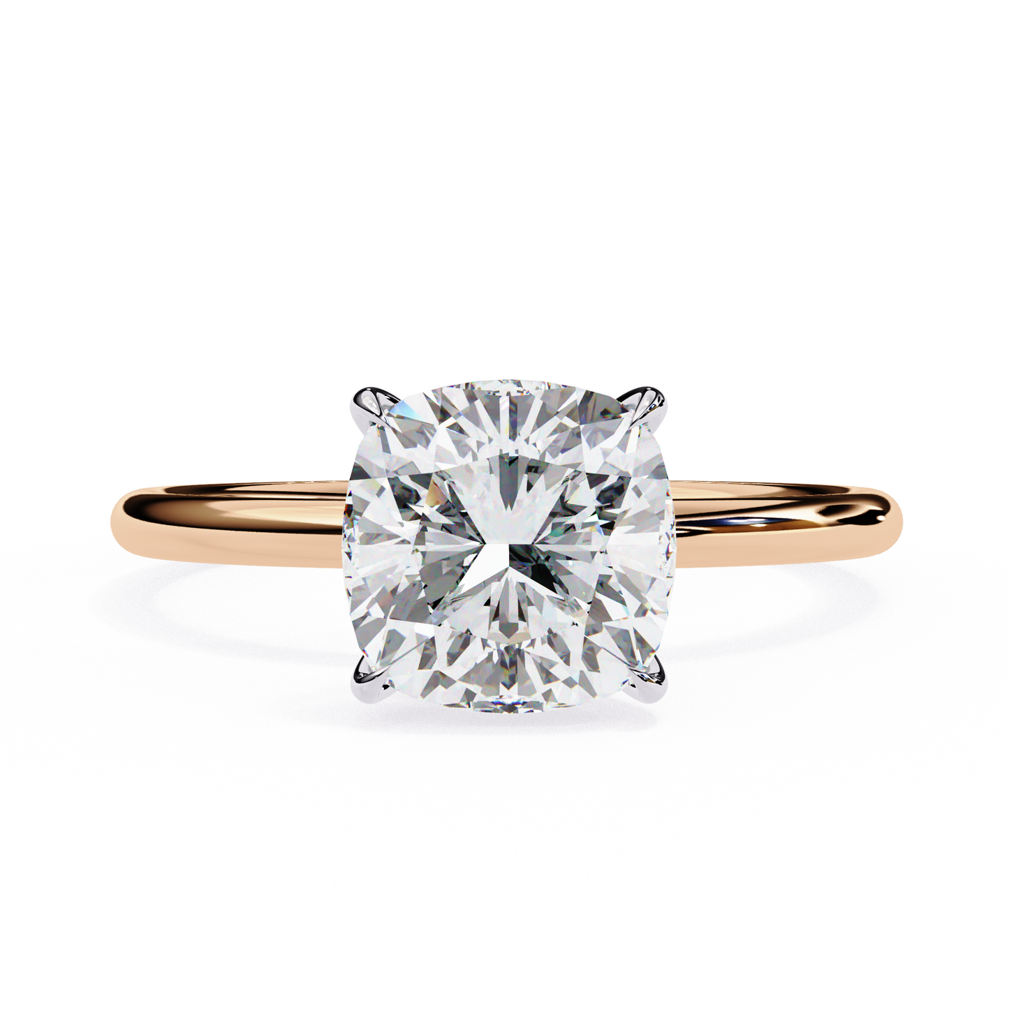 bloom cushion lab grown diamond ring