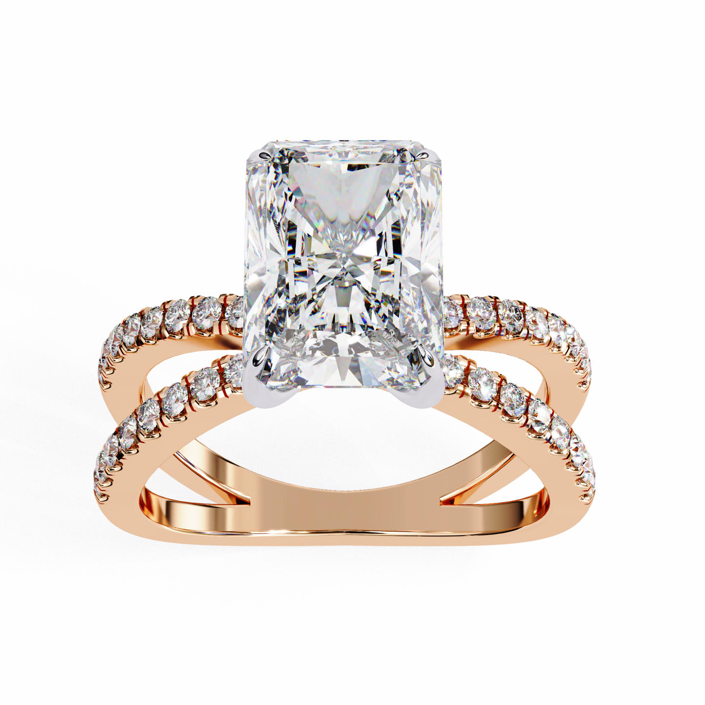 celine lab grown diamond radiant embrace ring