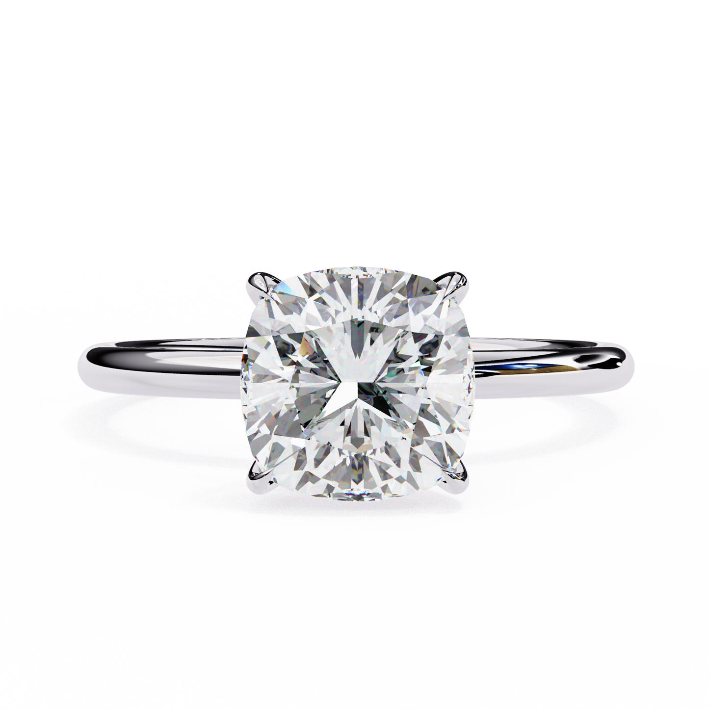 bloom cushion lab grown diamond ring