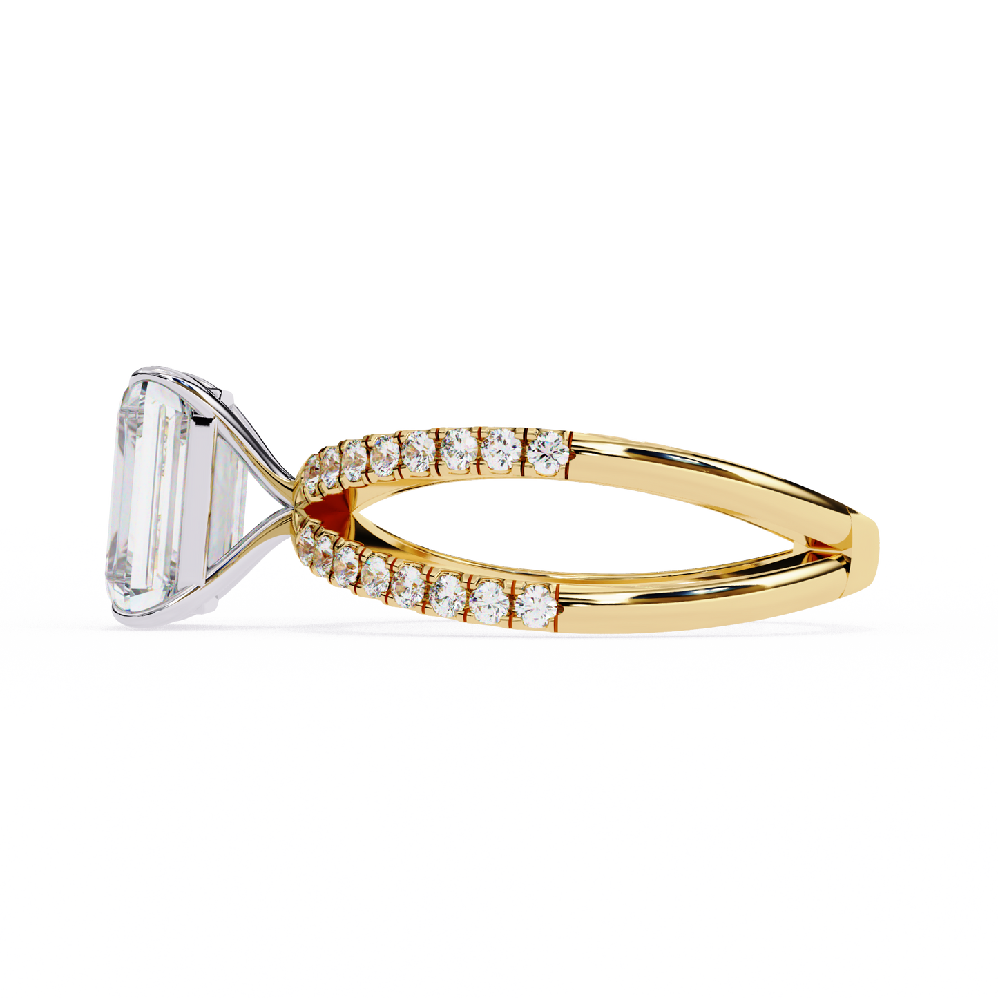 celine lab grown diamond radiant embrace ring
