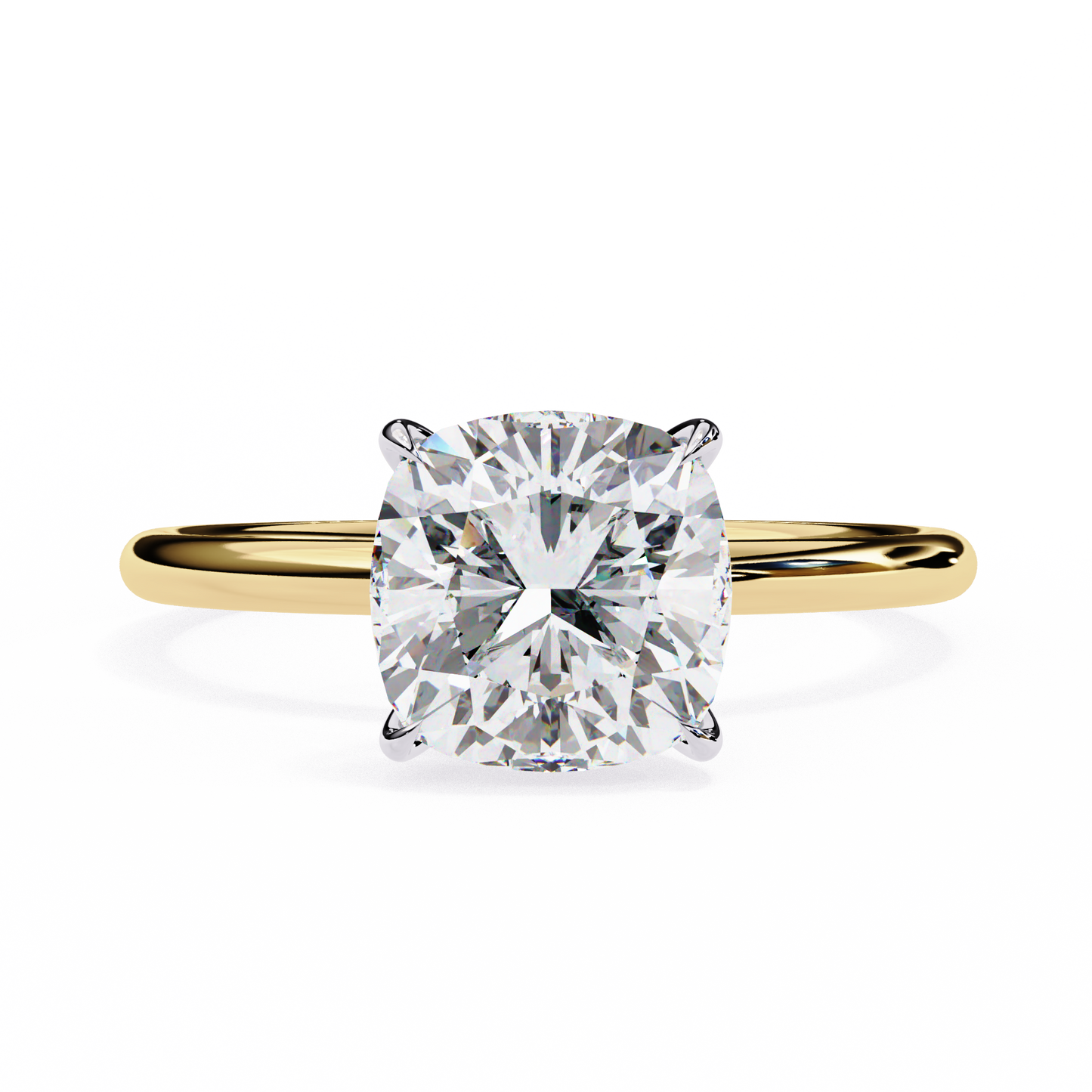 bloom cushion lab grown diamond ring
