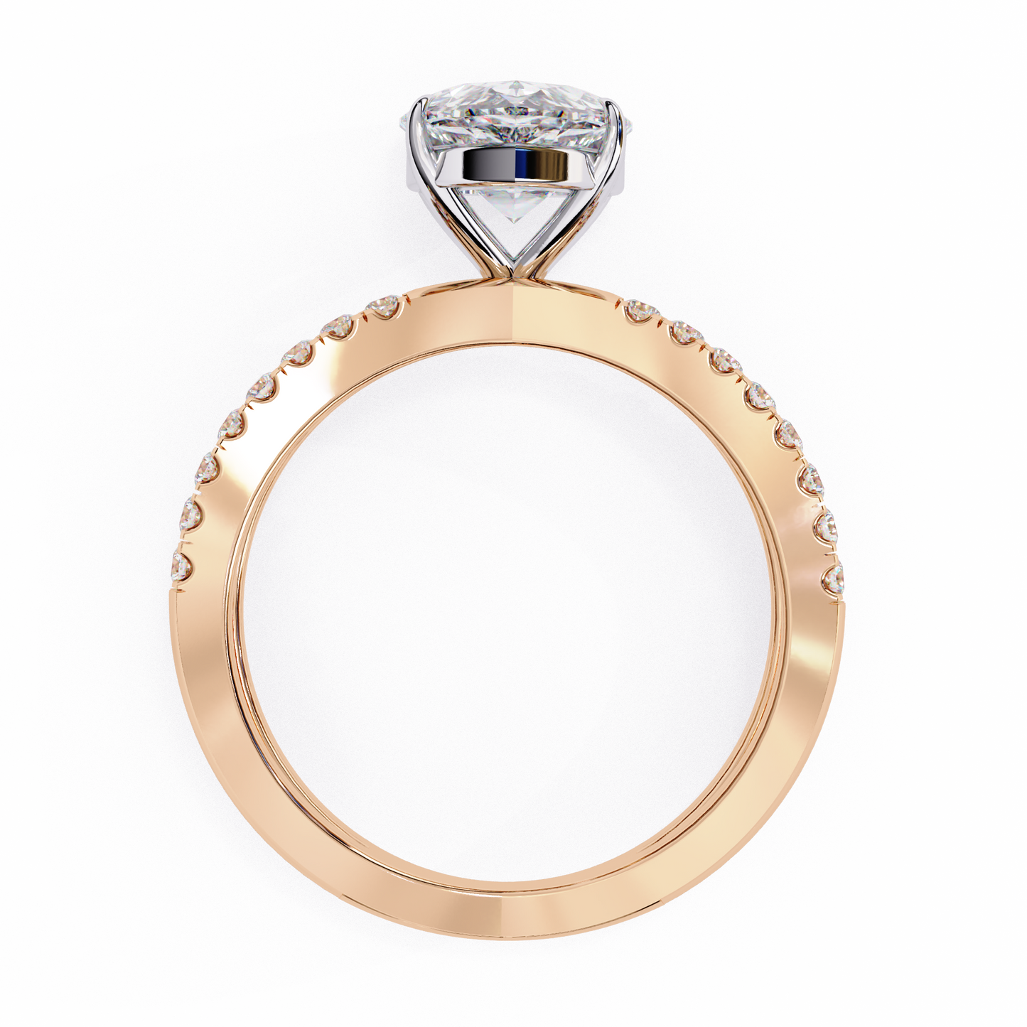 maristelle lab grown diamond pear infinity ring