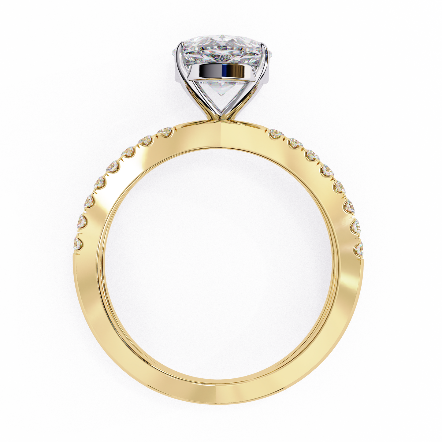 maristelle lab grown diamond pear infinity ring