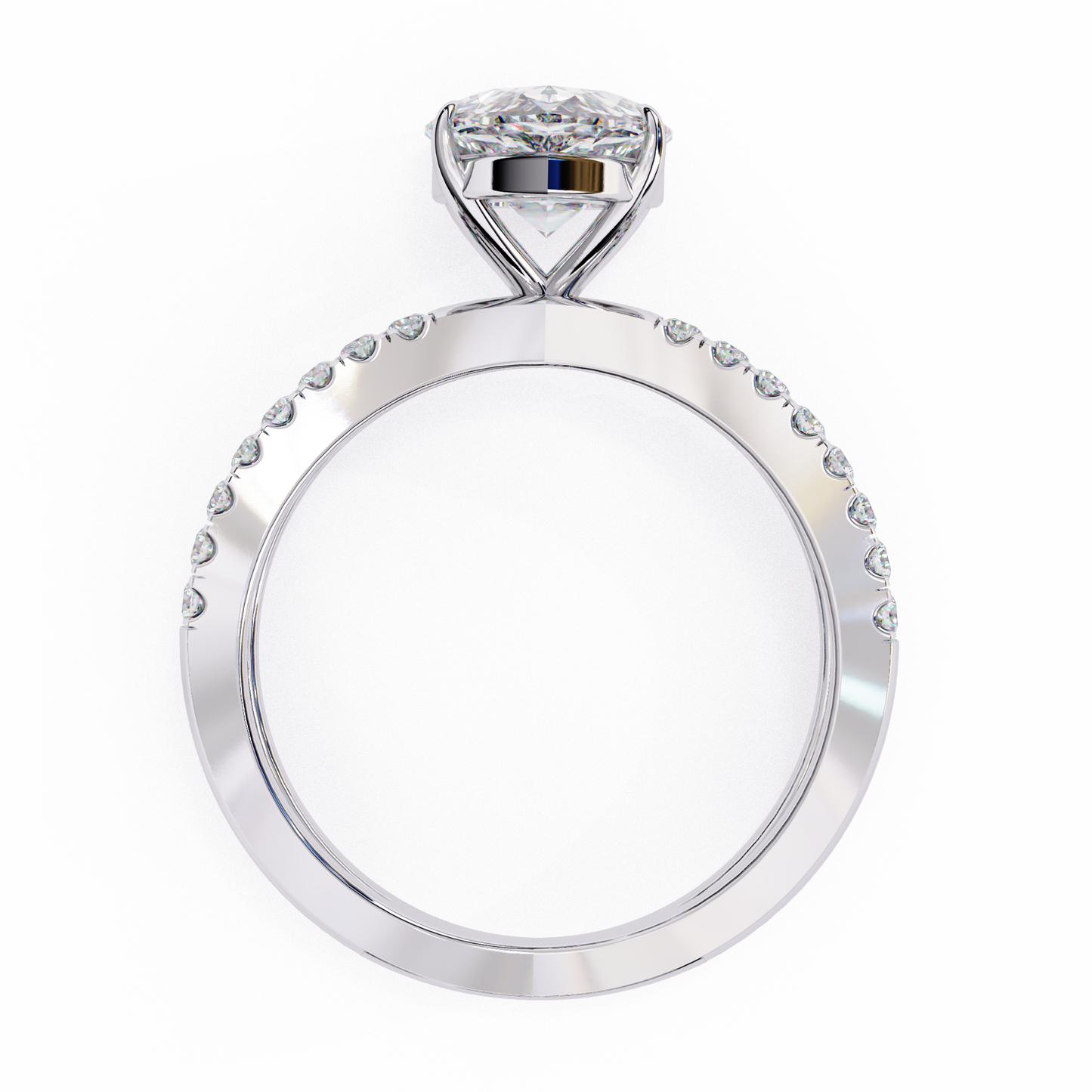 maristelle lab grown diamond pear infinity ring