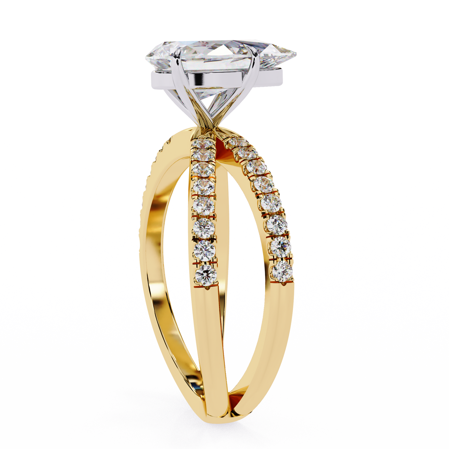 maristelle lab grown diamond pear infinity ring