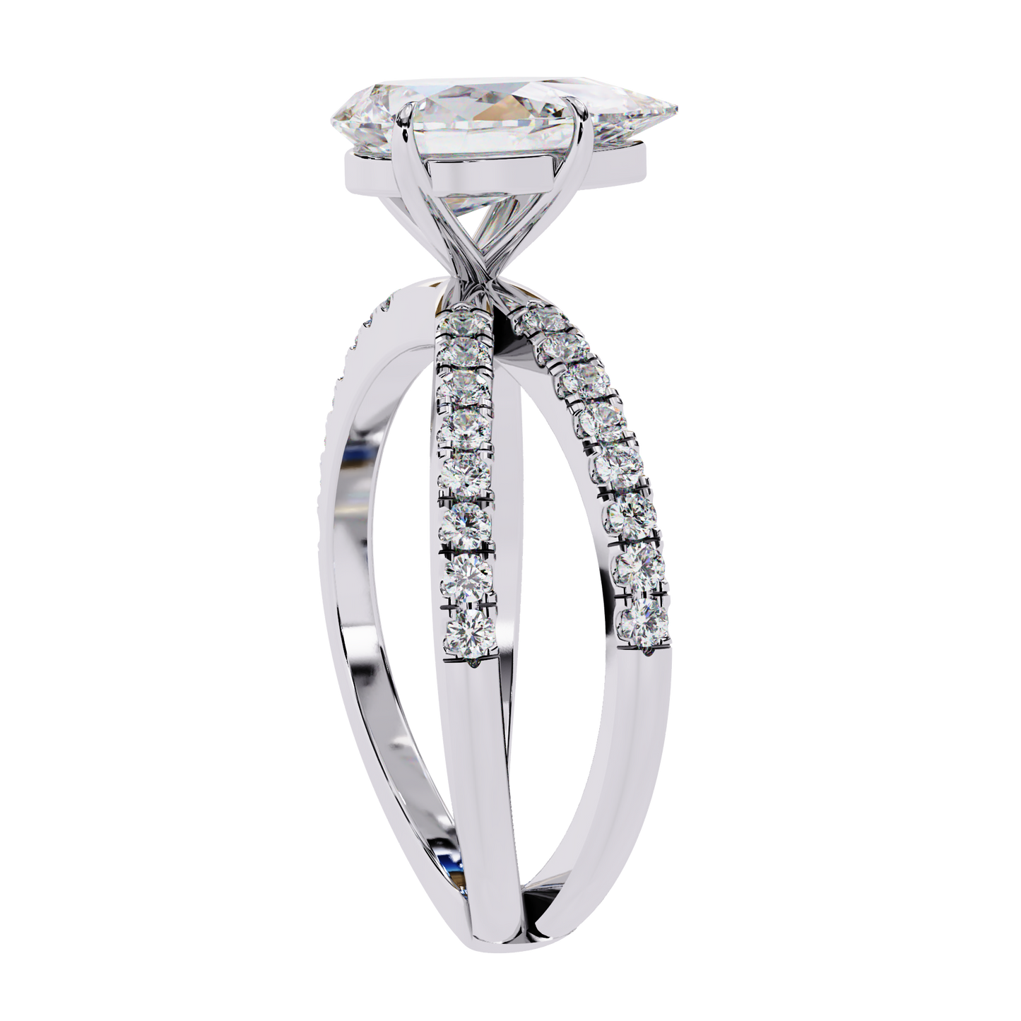 maristelle lab grown diamond pear infinity ring