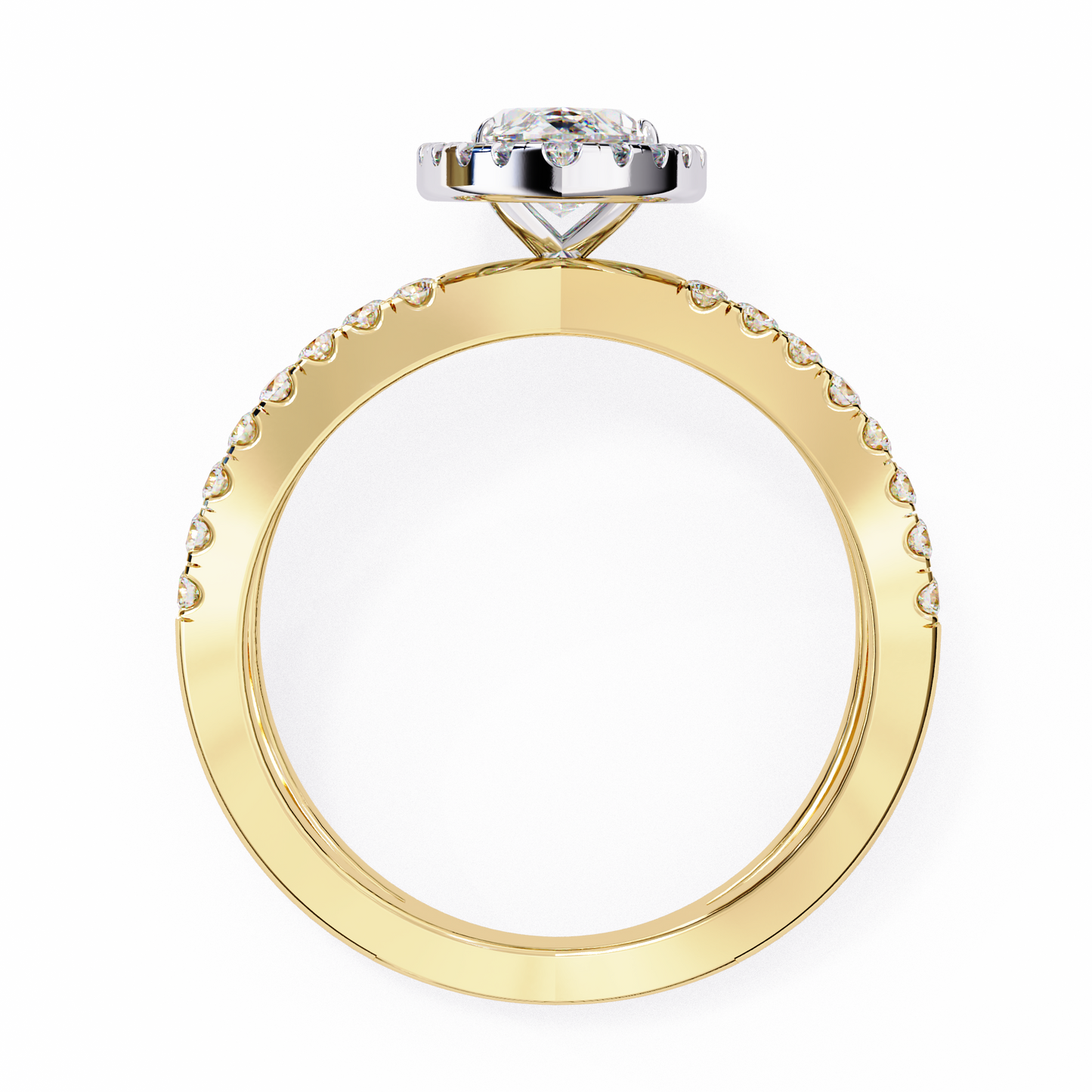 mireille lab grown diamond marquise halo crisscross ring