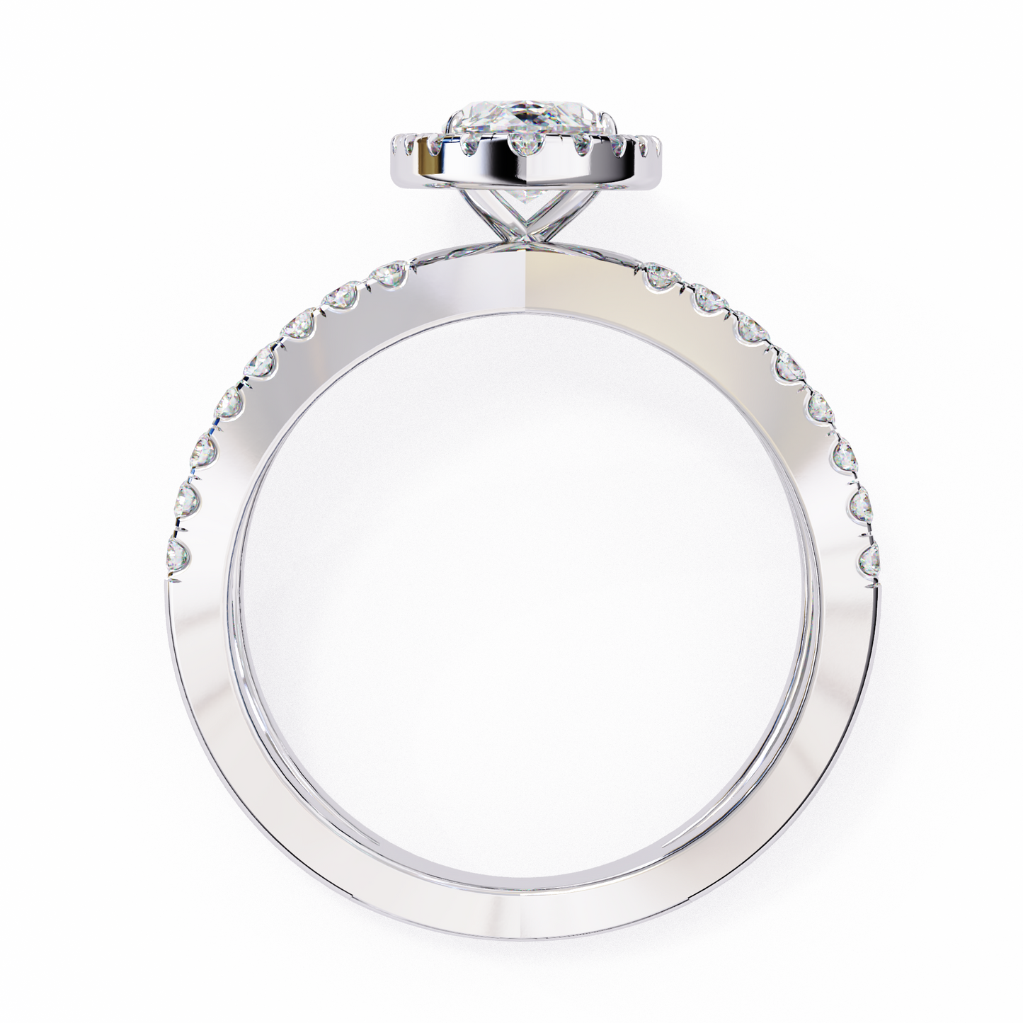mireille lab grown diamond marquise halo crisscross ring