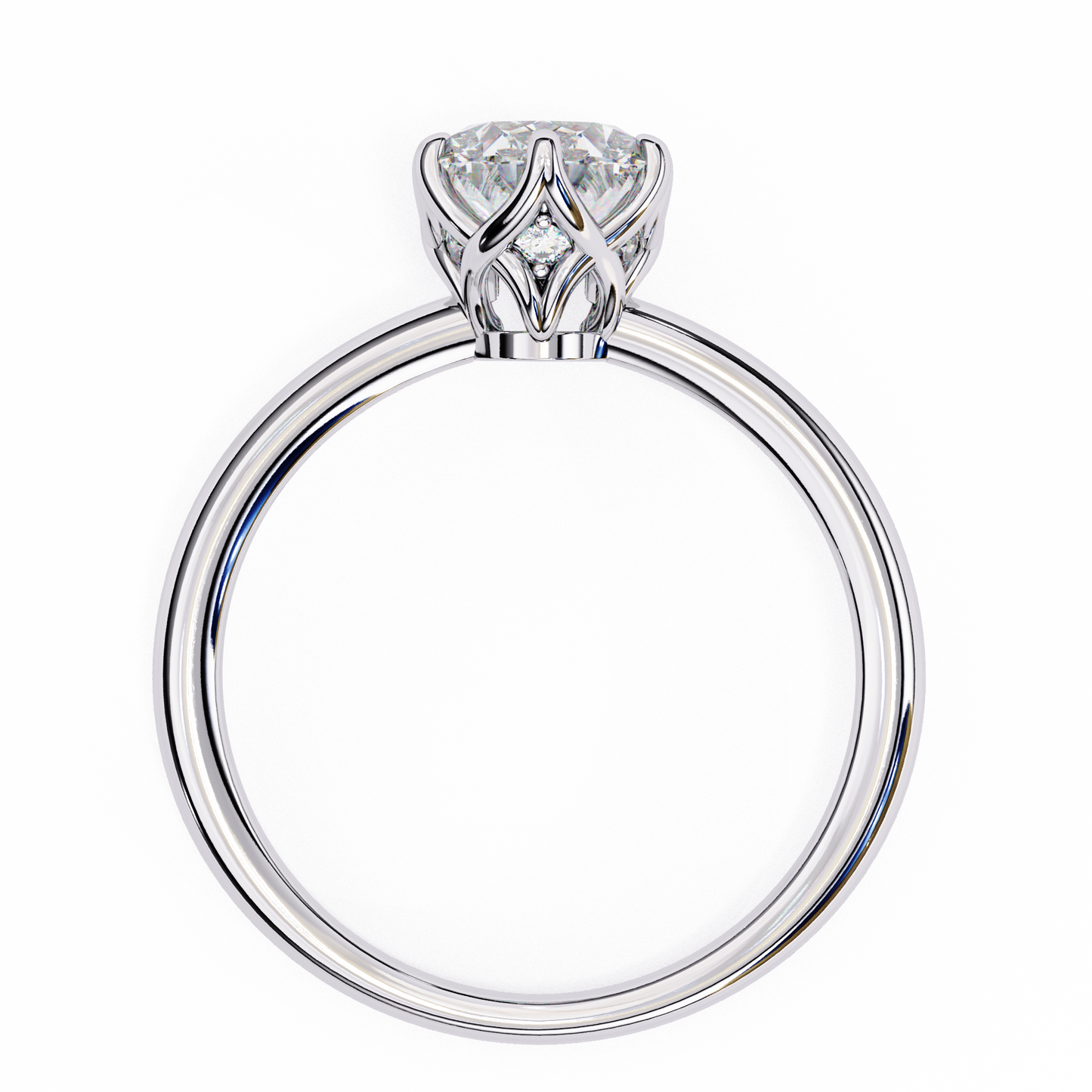 fleurina lab grown diamond tulip solitaire