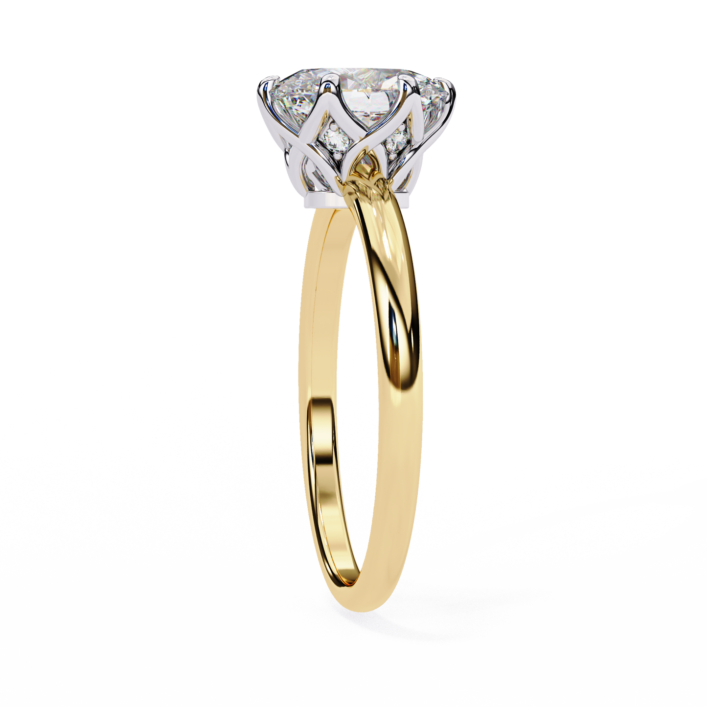 fleurina lab grown diamond tulip solitaire
