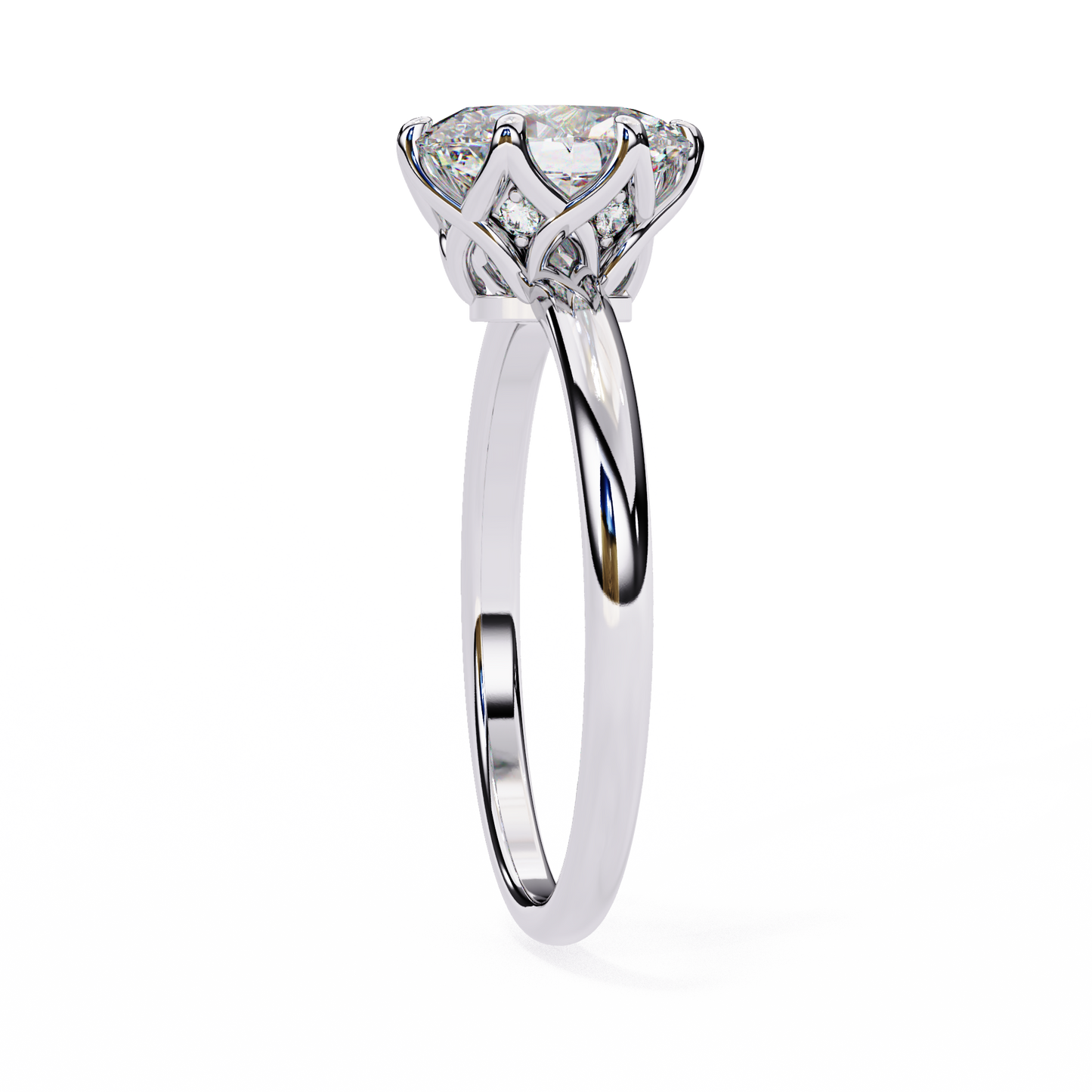 fleurina lab grown diamond tulip solitaire