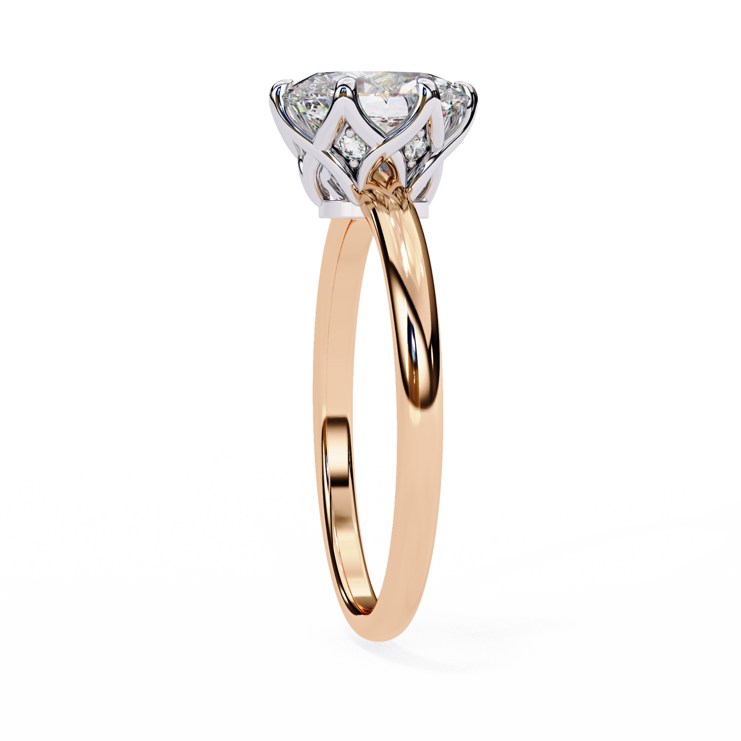 fleurina lab grown diamond tulip solitaire