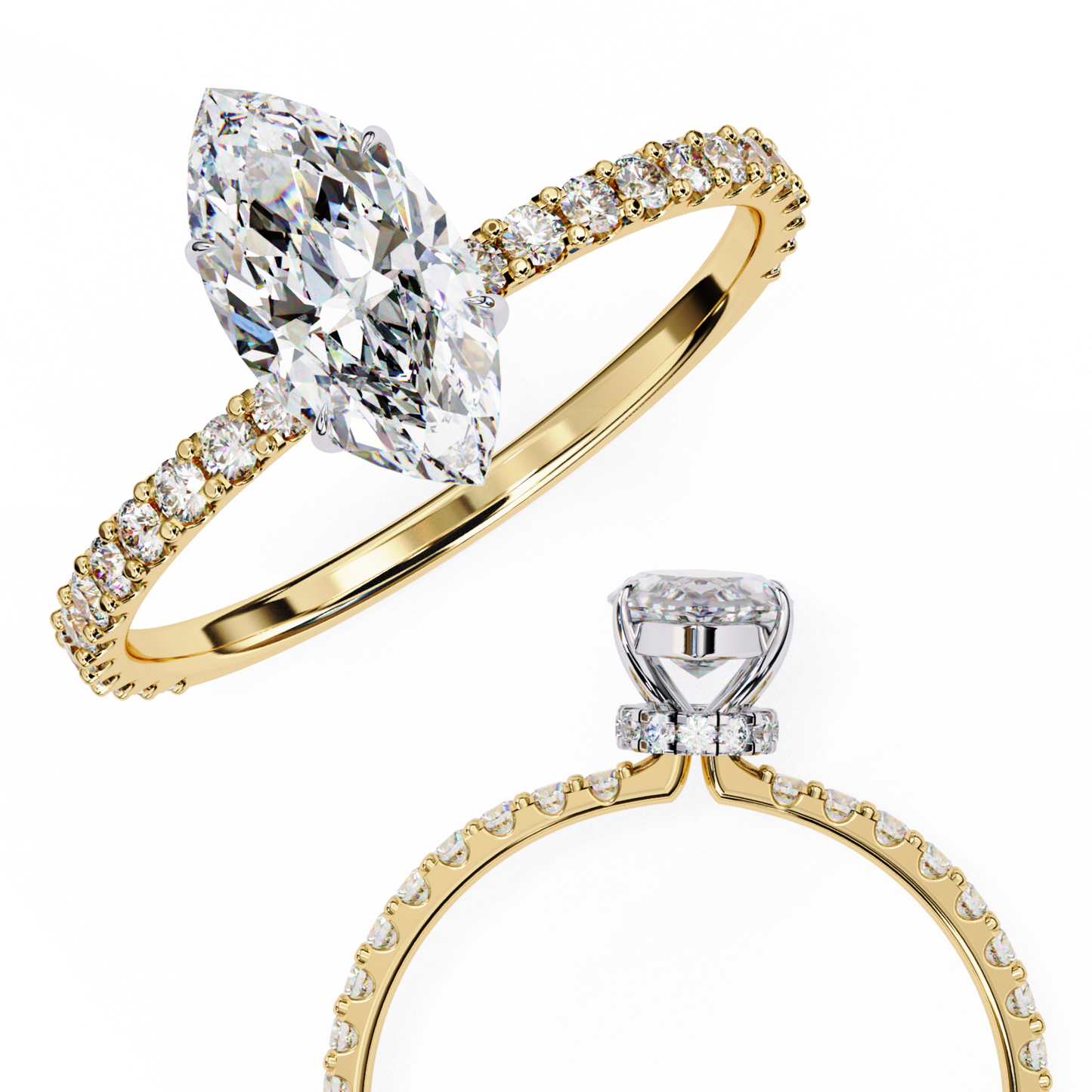 marquise lab grown diamond ring