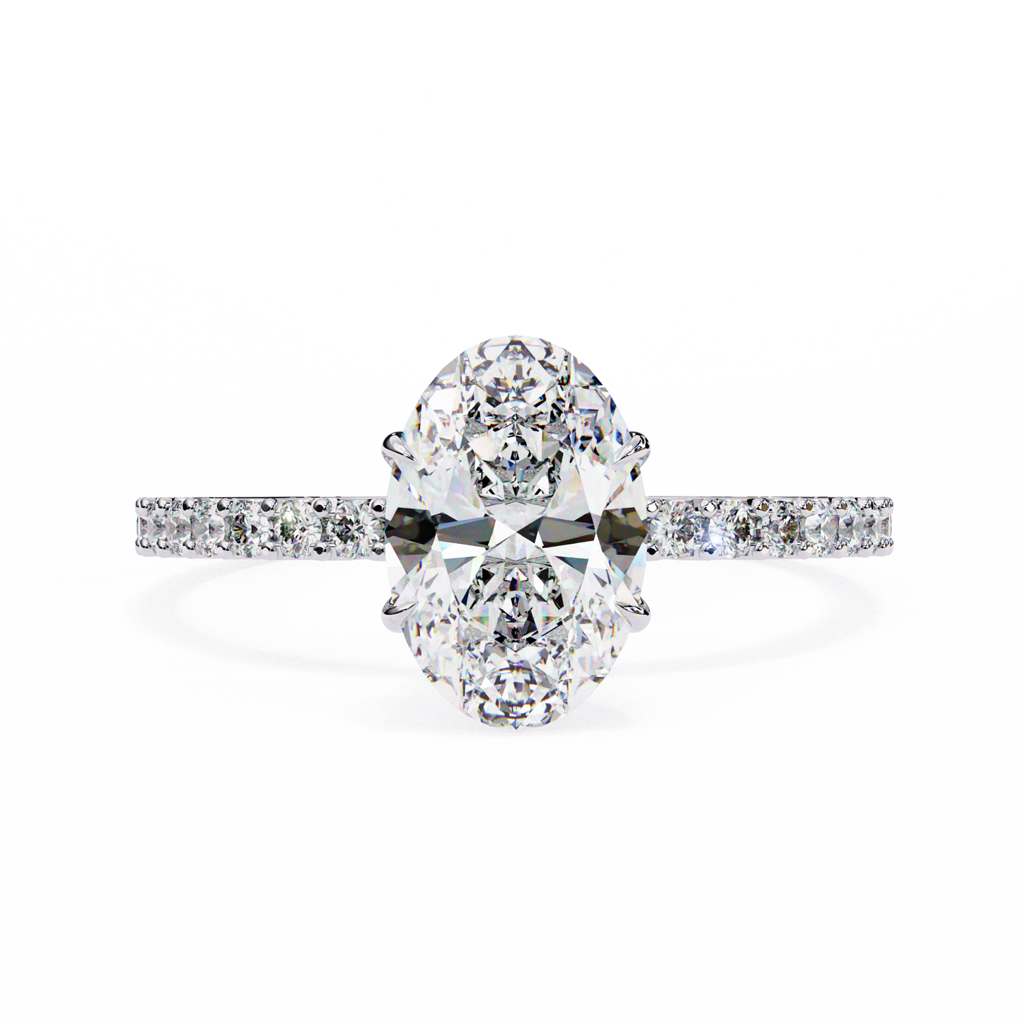 whispering oval lab grown diamond ring