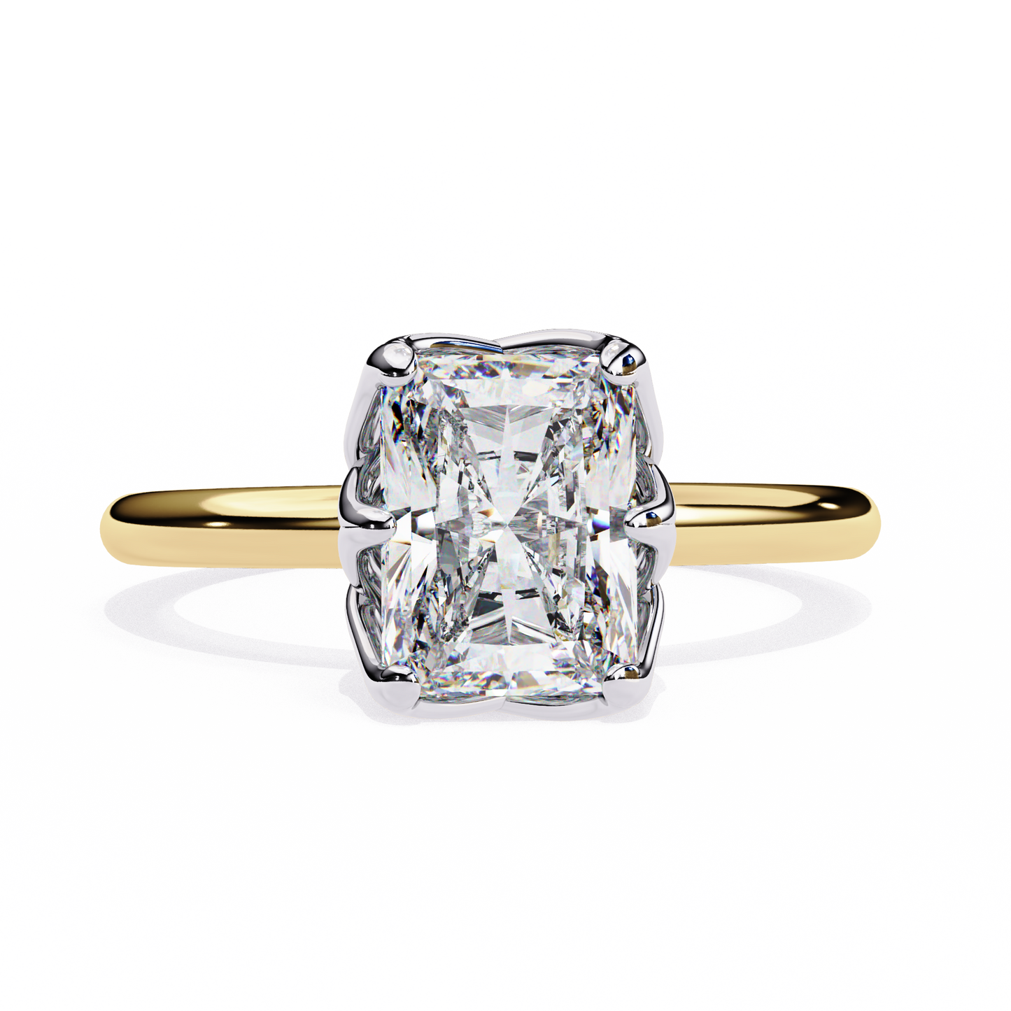 radiant grace lab grown diamond ring