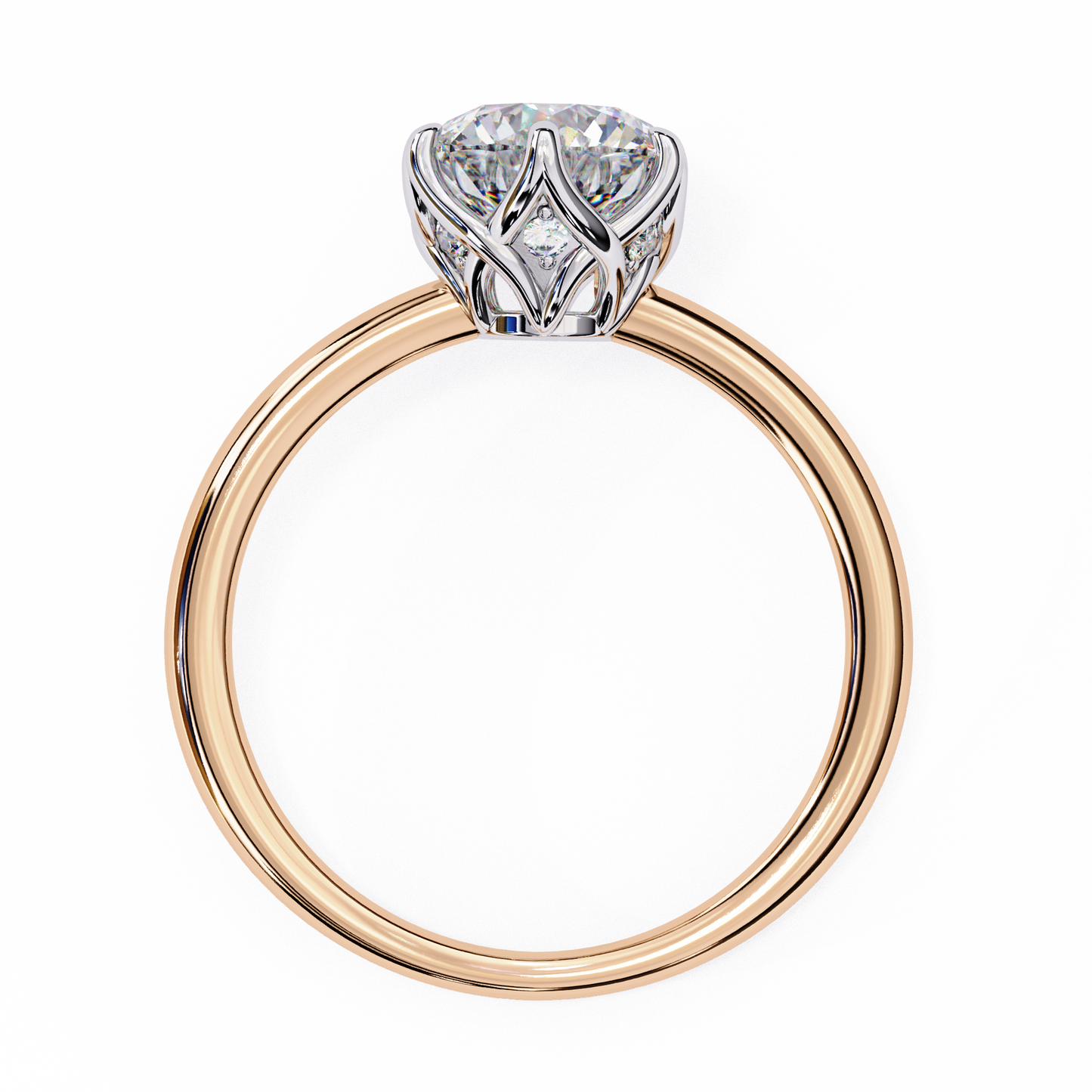round shape grace lab grown diamond ring