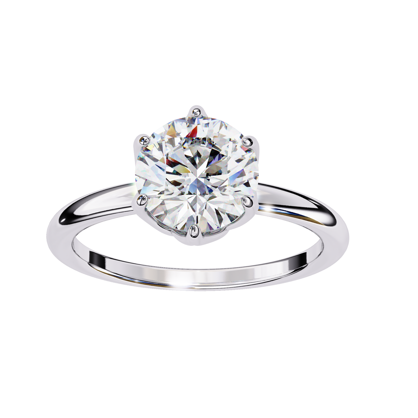 round shape grace lab grown diamond ring