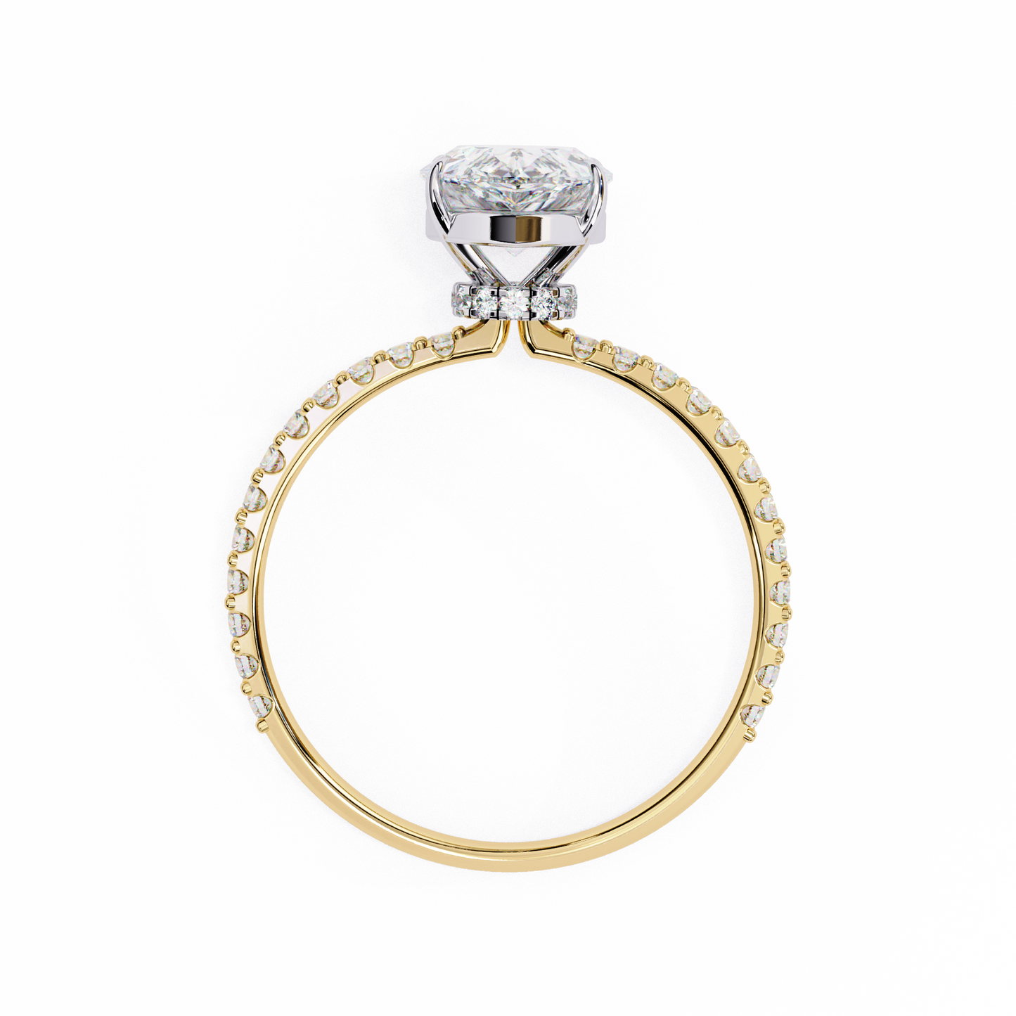 blossom pear shape lab grown diamond ring