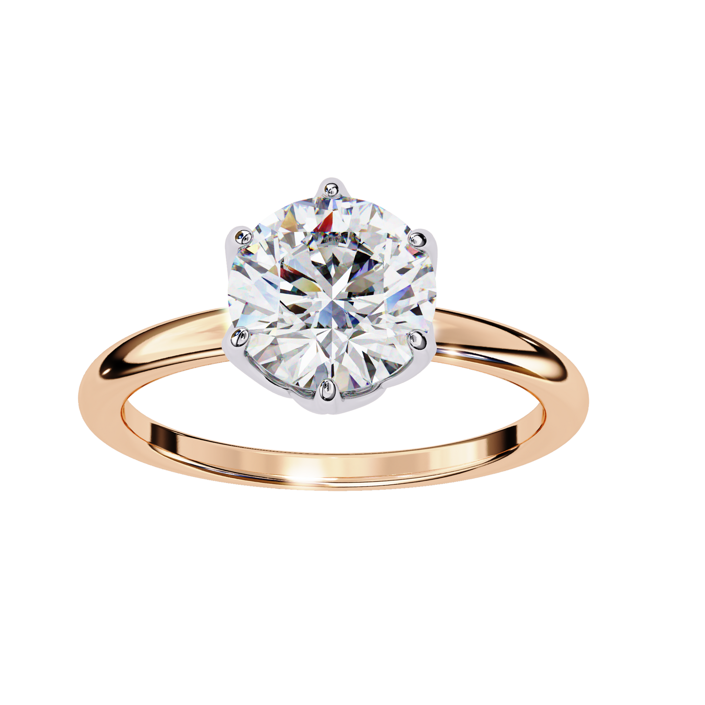 round shape grace lab grown diamond ring