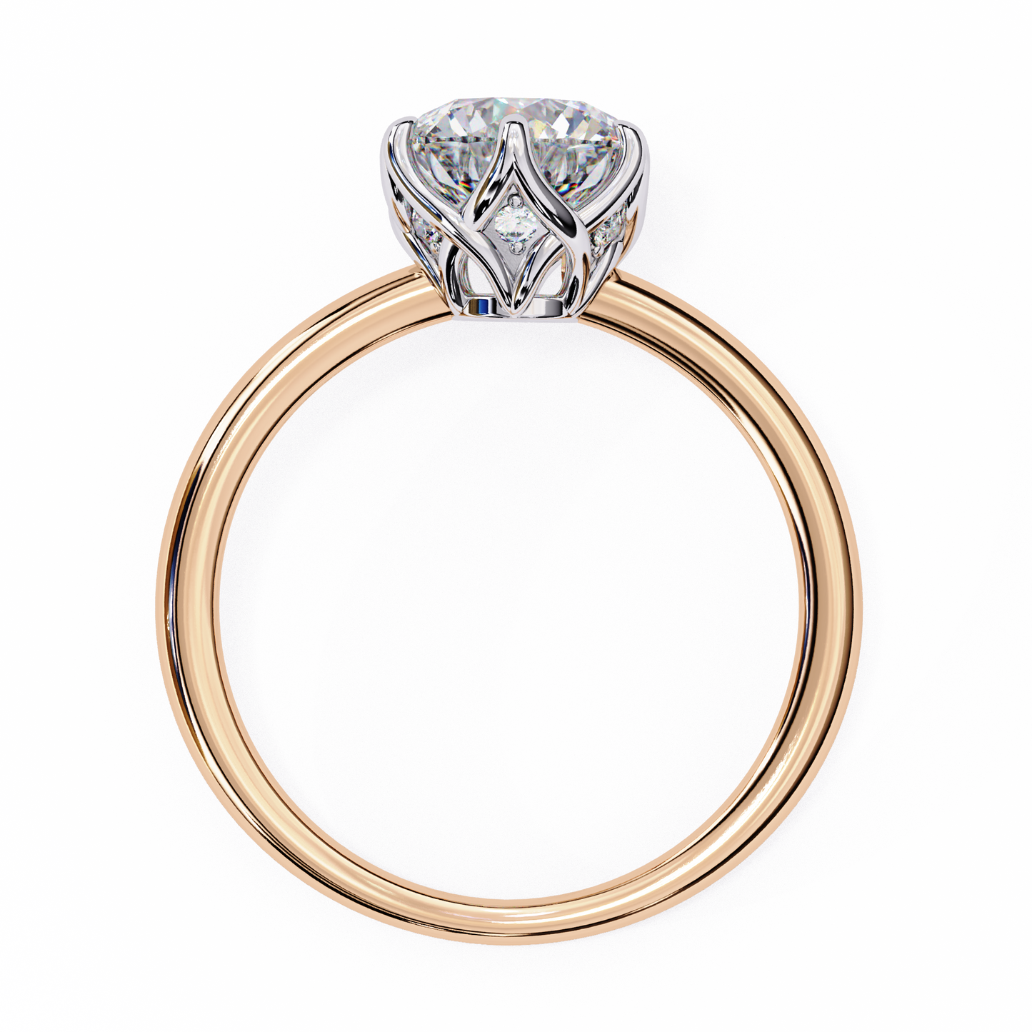 round shape grace lab grown diamond ring