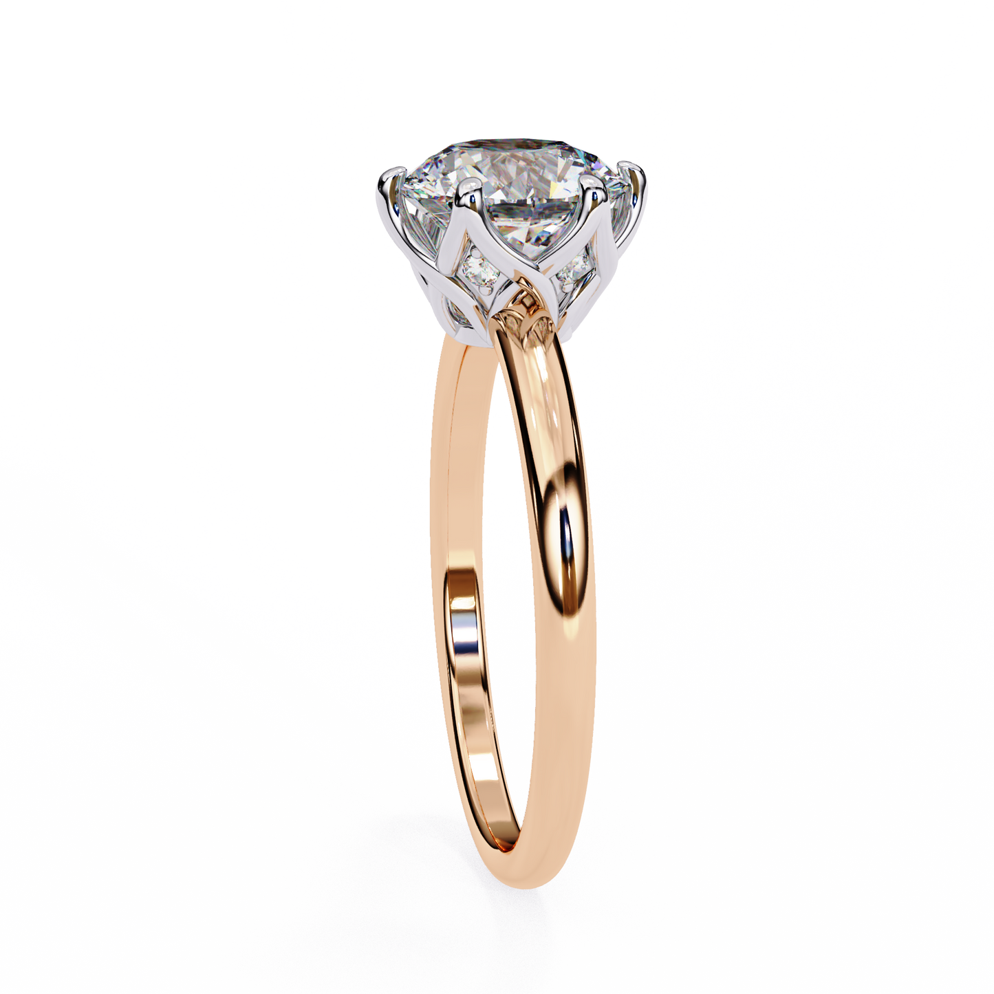 round shape grace lab grown diamond ring