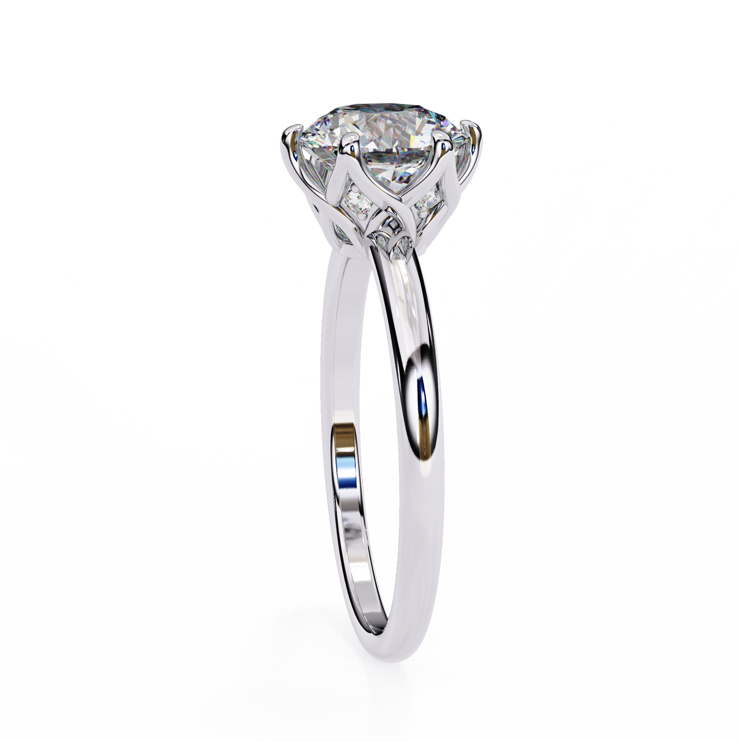 round shape grace lab grown diamond ring