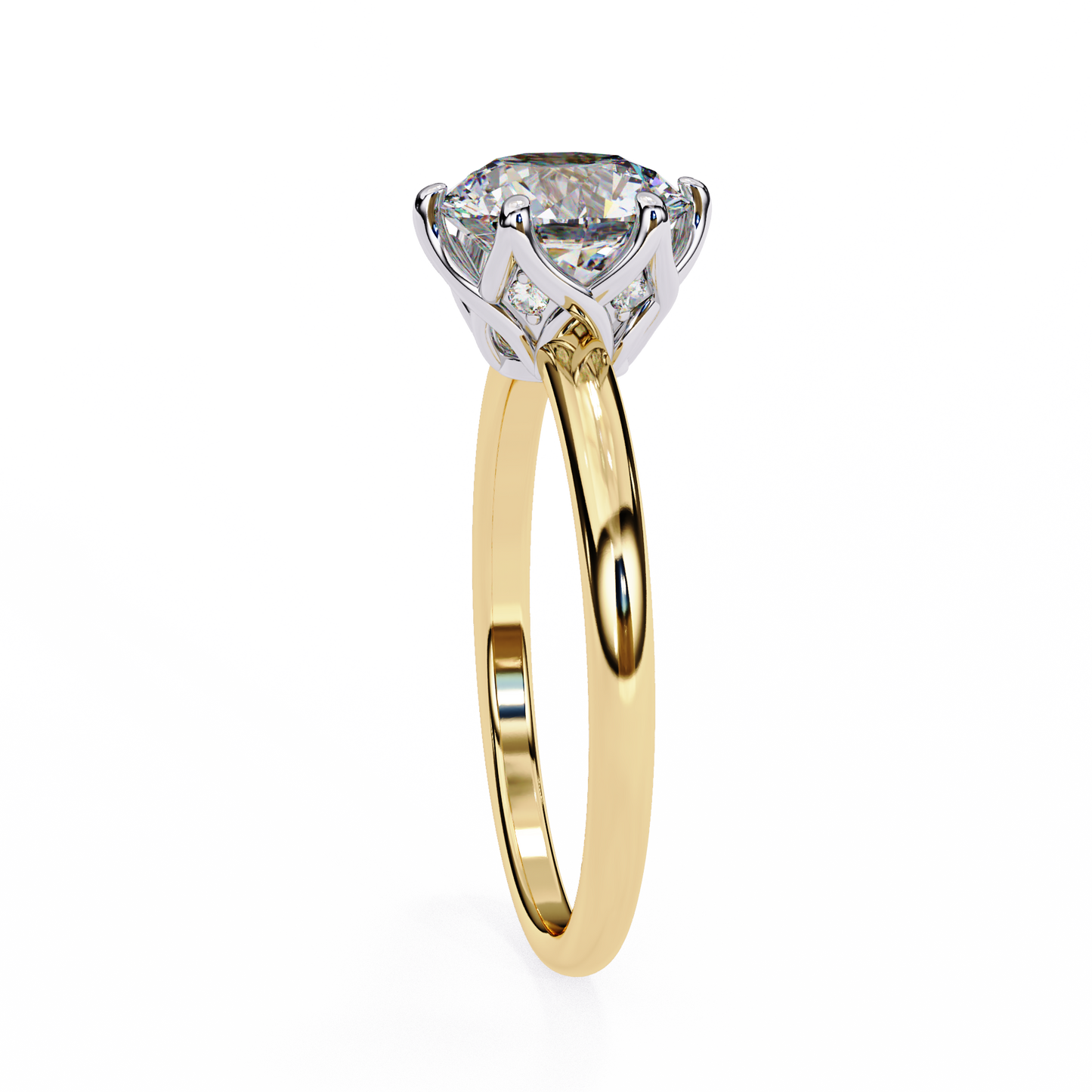 round shape grace lab grown diamond ring