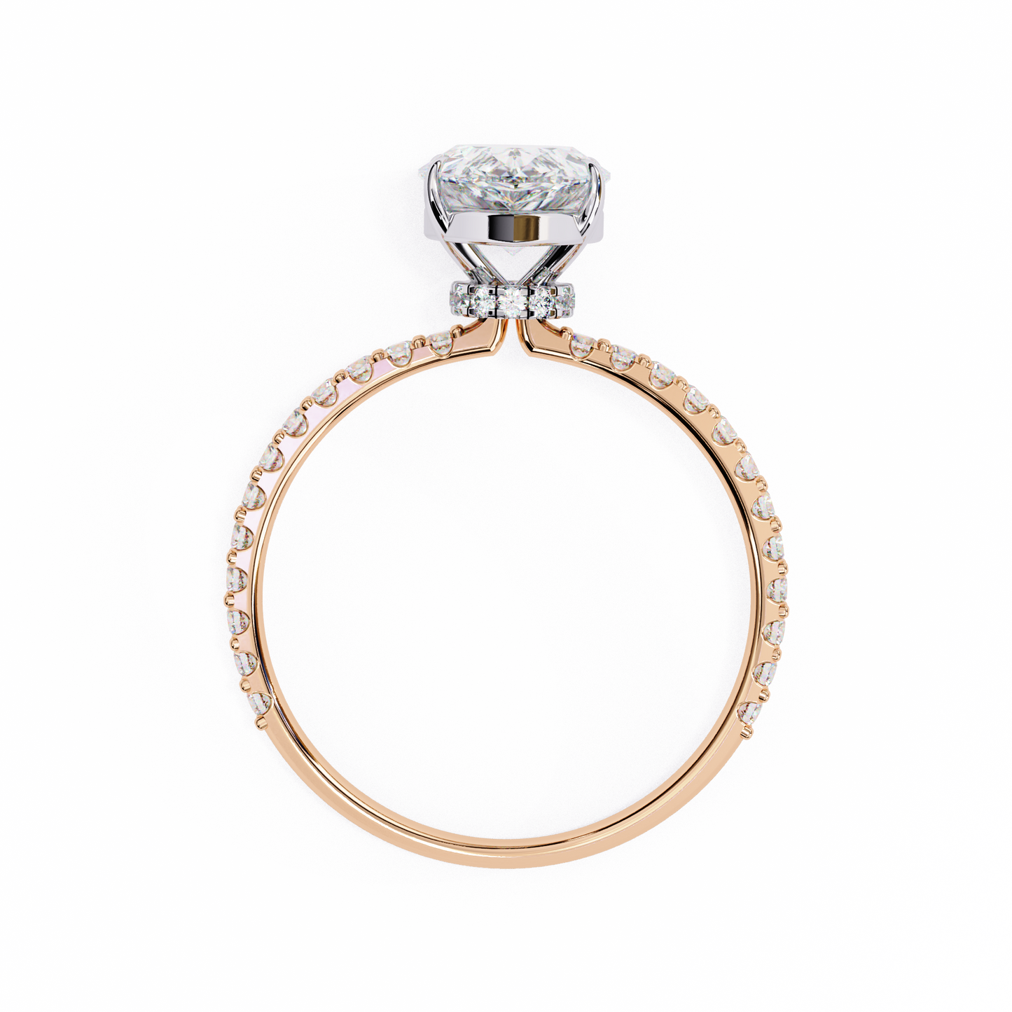 blossom pear shape lab grown diamond ring