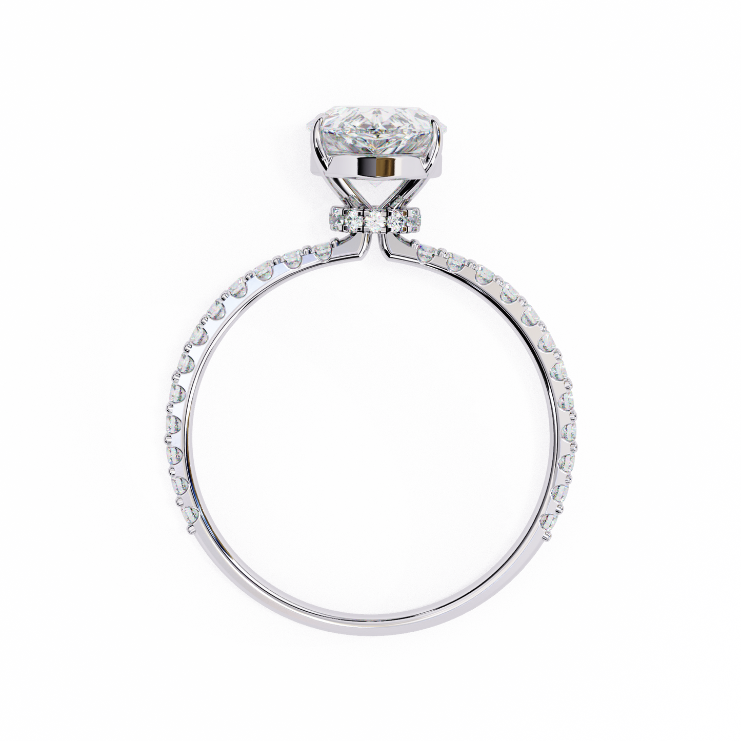 blossom pear shape lab grown diamond ring
