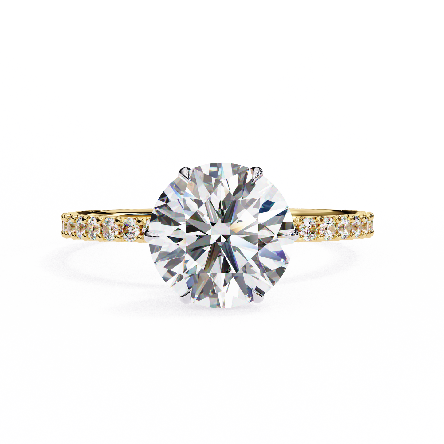 classic round lab grown diamond ring