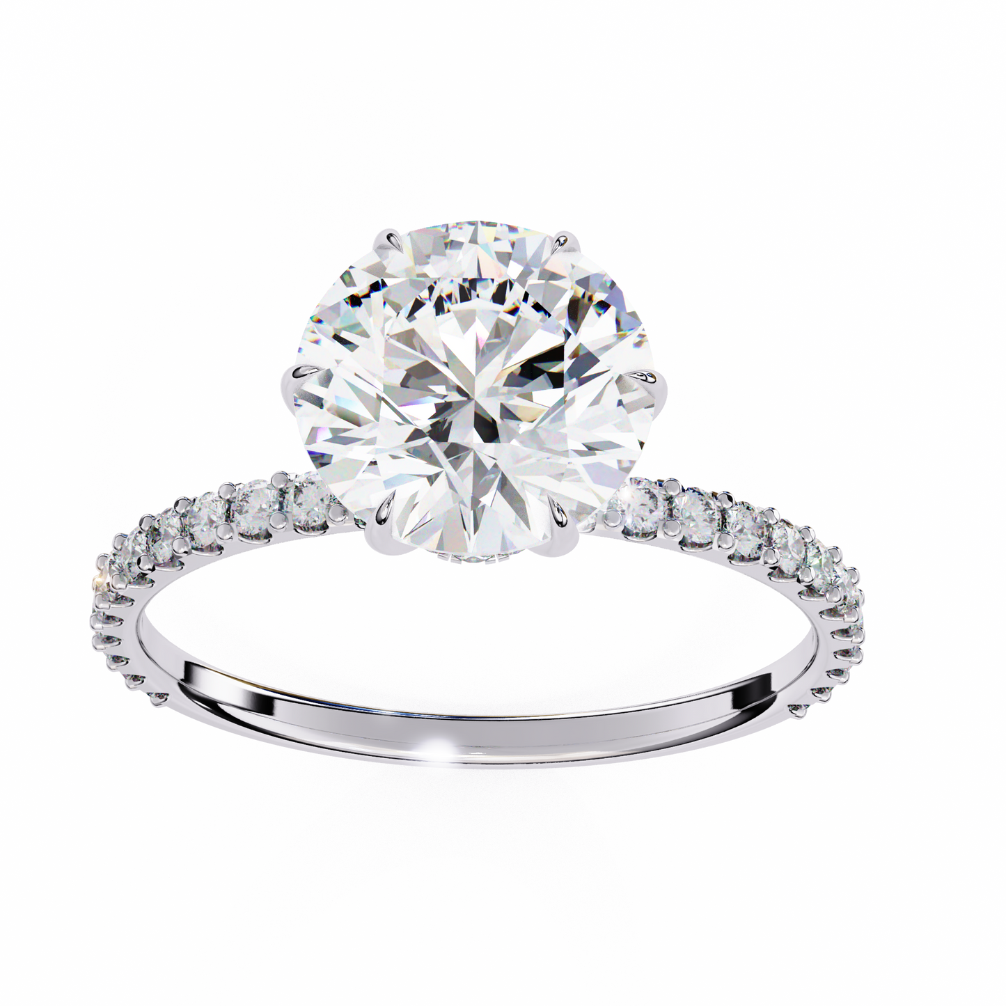 classic round lab grown diamond ring