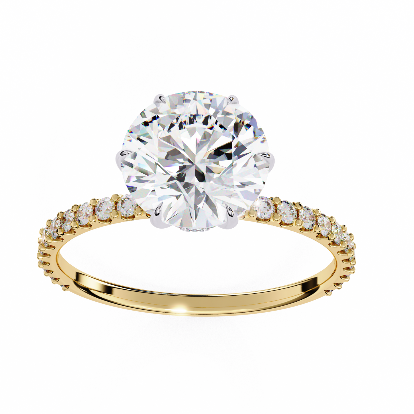 classic round lab grown diamond ring