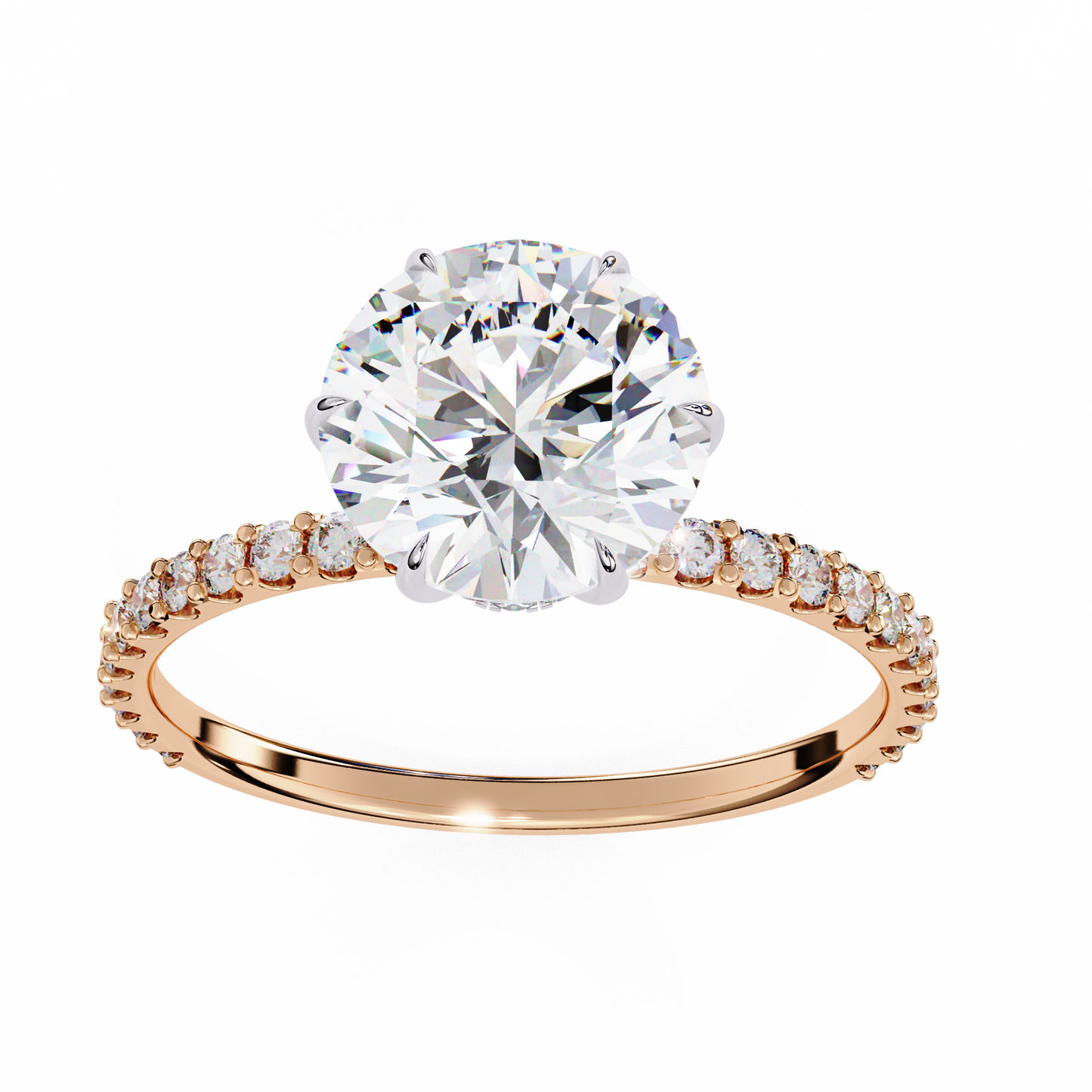 classic round lab grown diamond ring