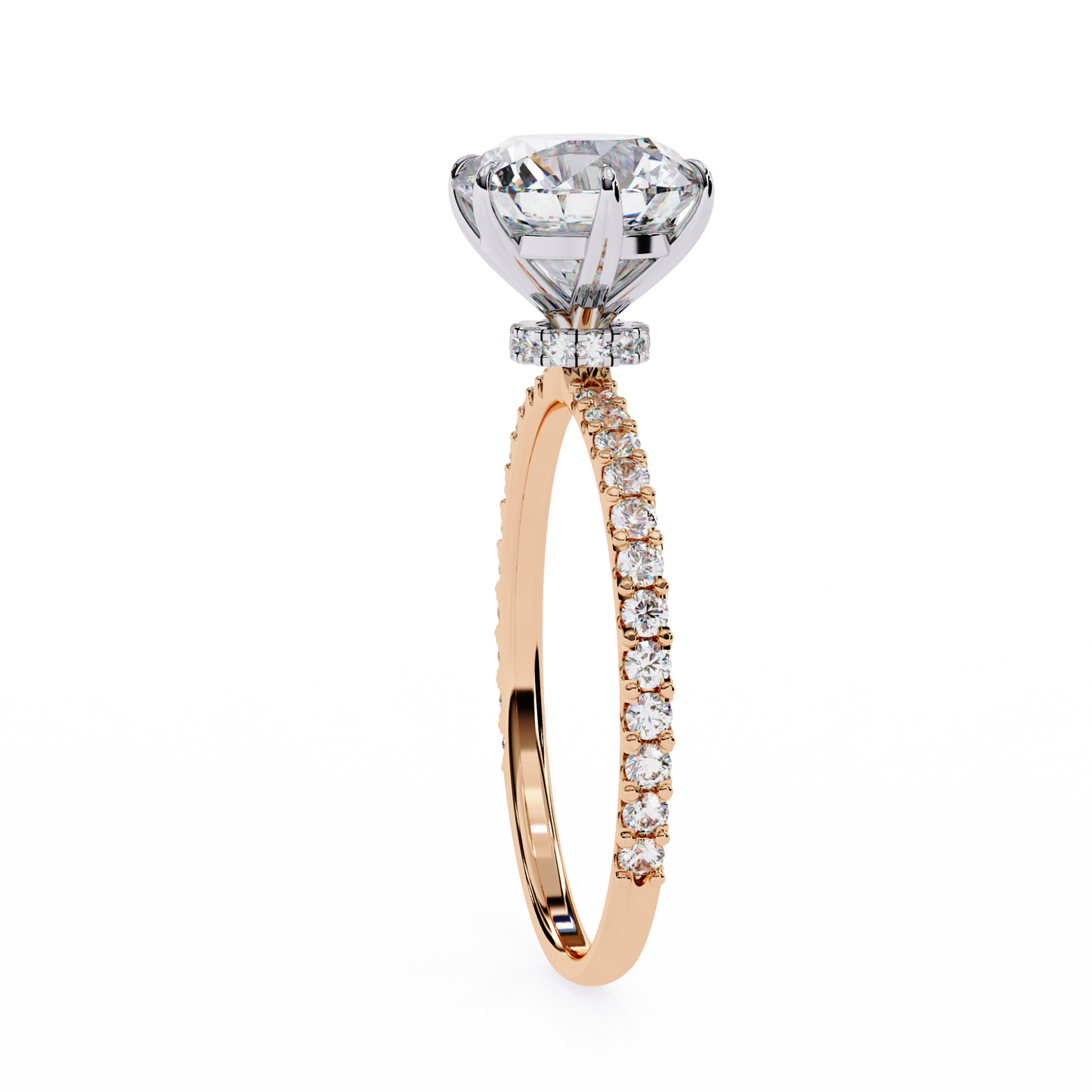 classic round lab grown diamond ring