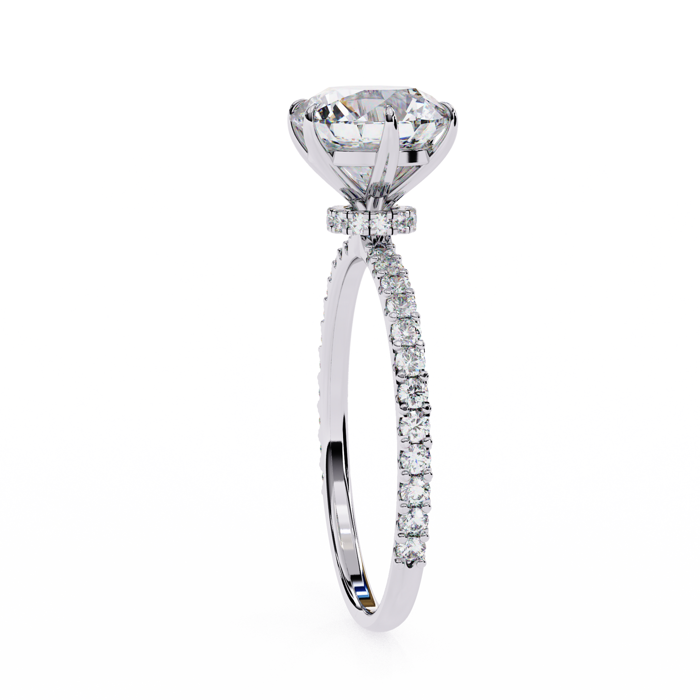 classic round lab grown diamond ring