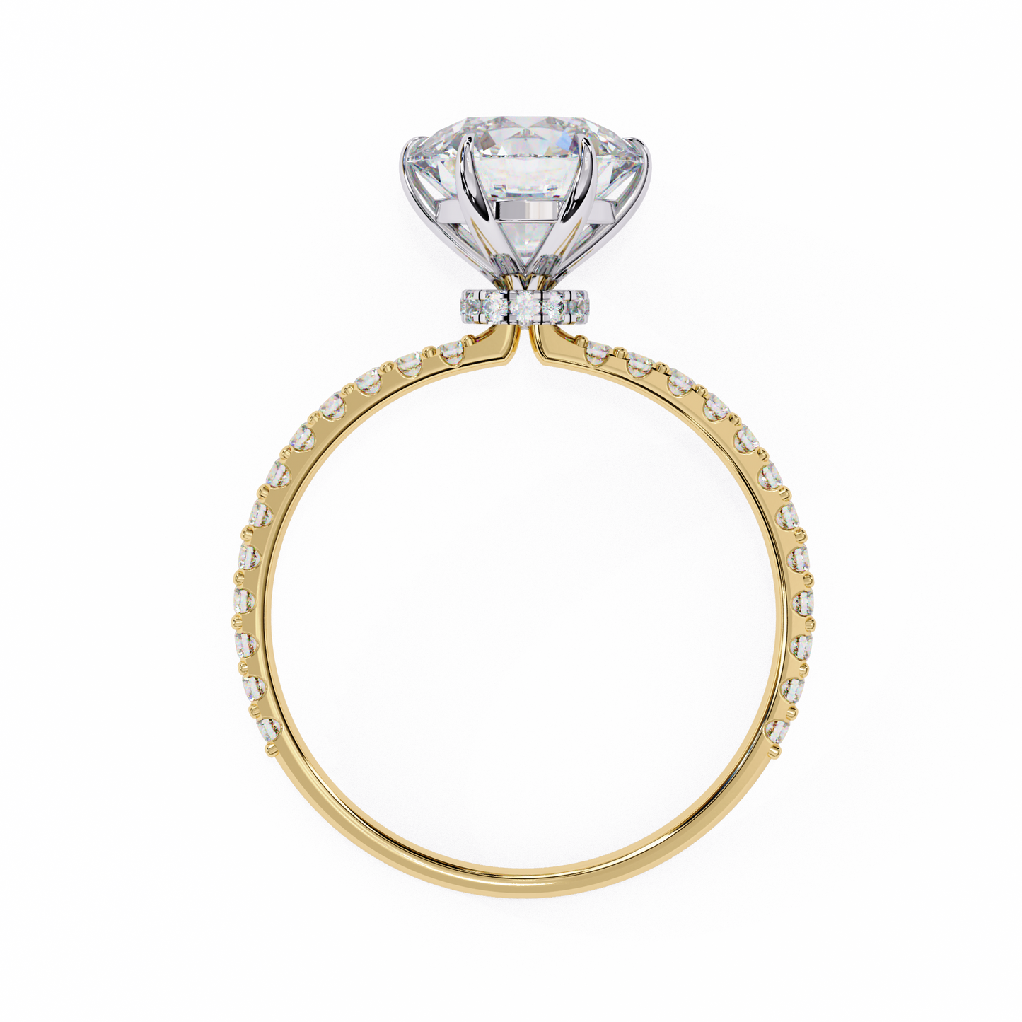 classic round lab grown diamond ring