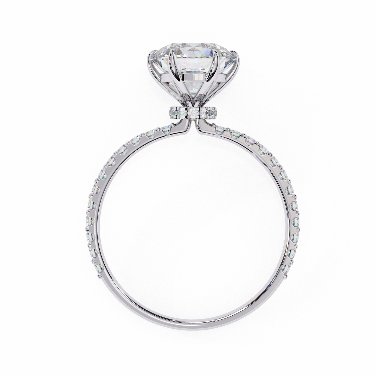 classic round lab grown diamond ring