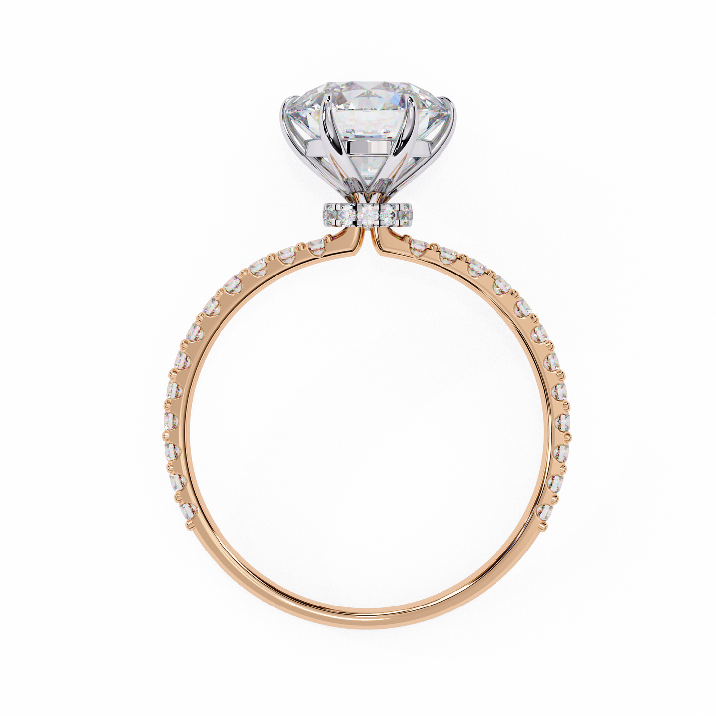 classic round lab grown diamond ring