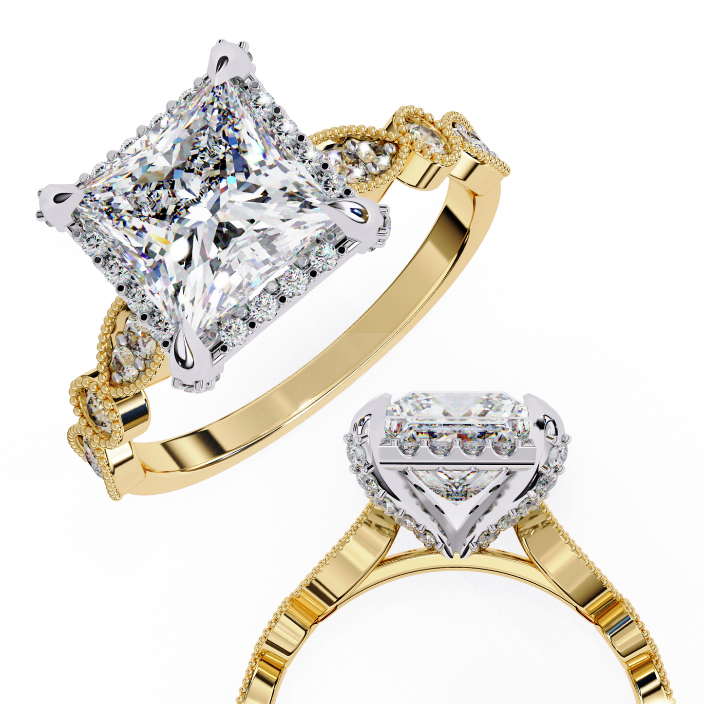sovereign princess lab grown diamond ring