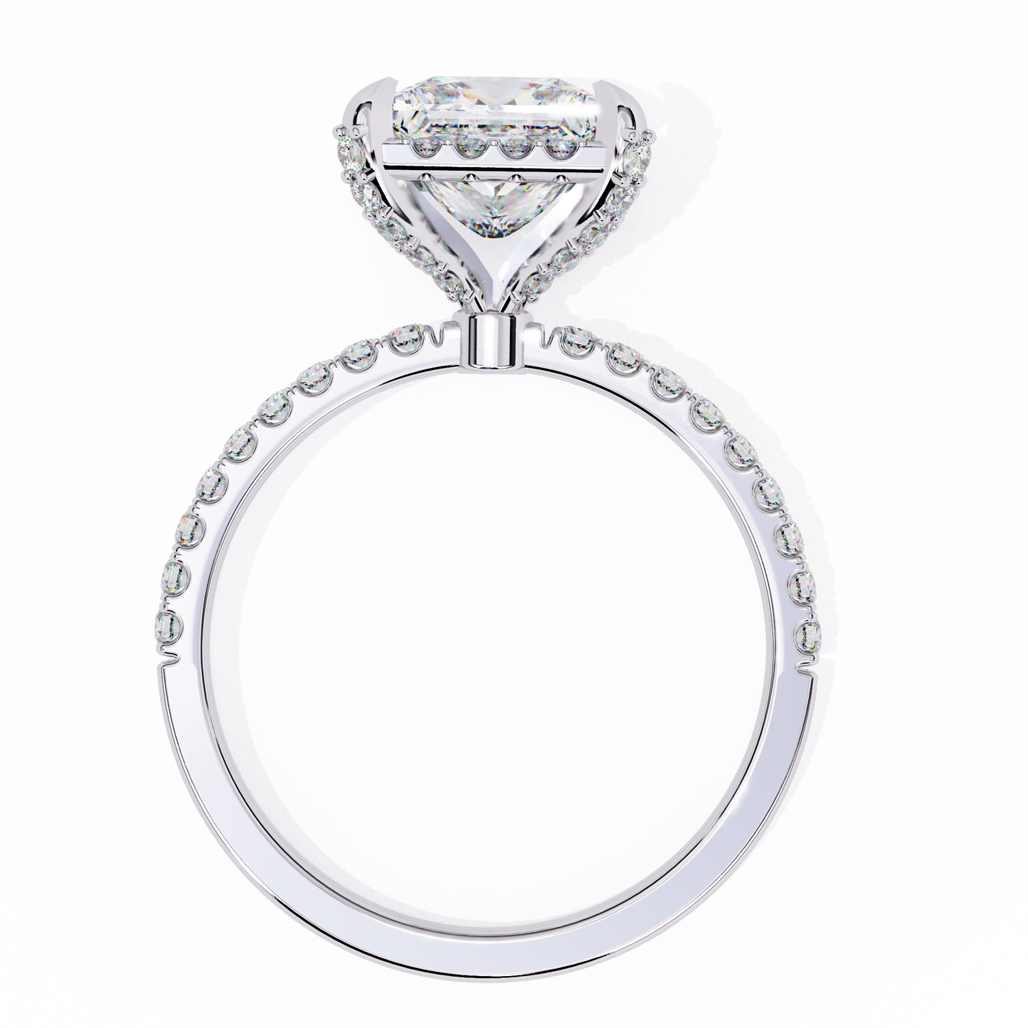 majestic halo lab grown diamond ring