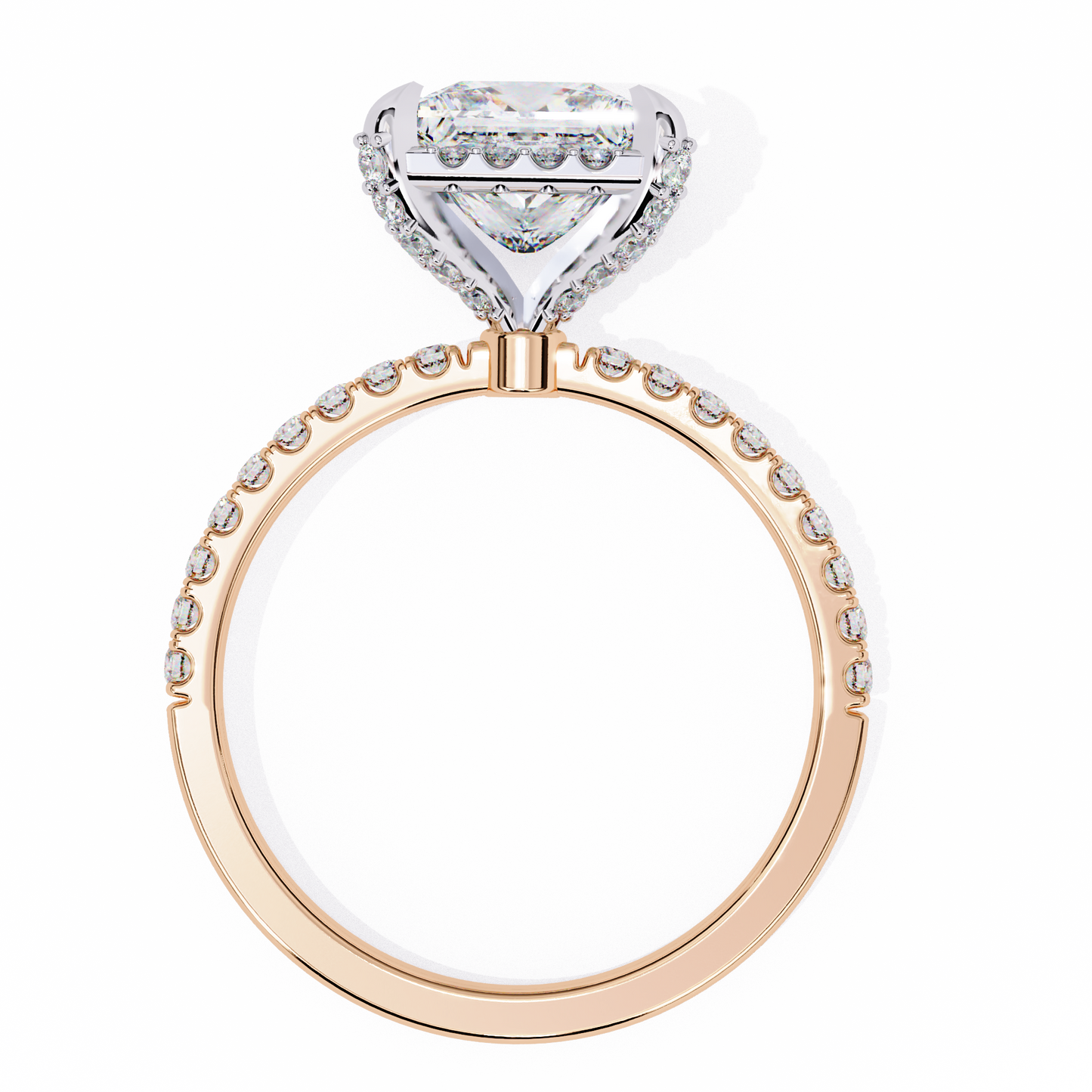 majestic halo lab grown diamond ring