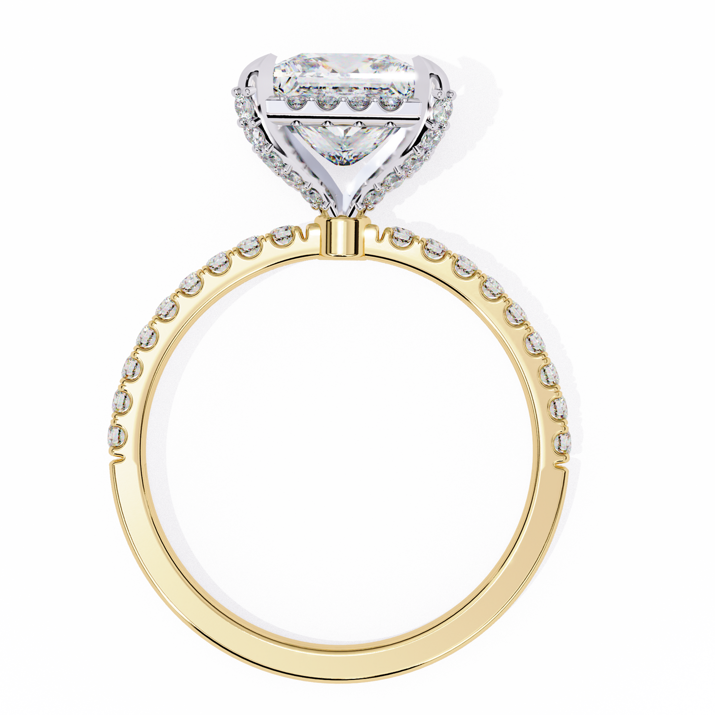 majestic halo lab grown diamond ring