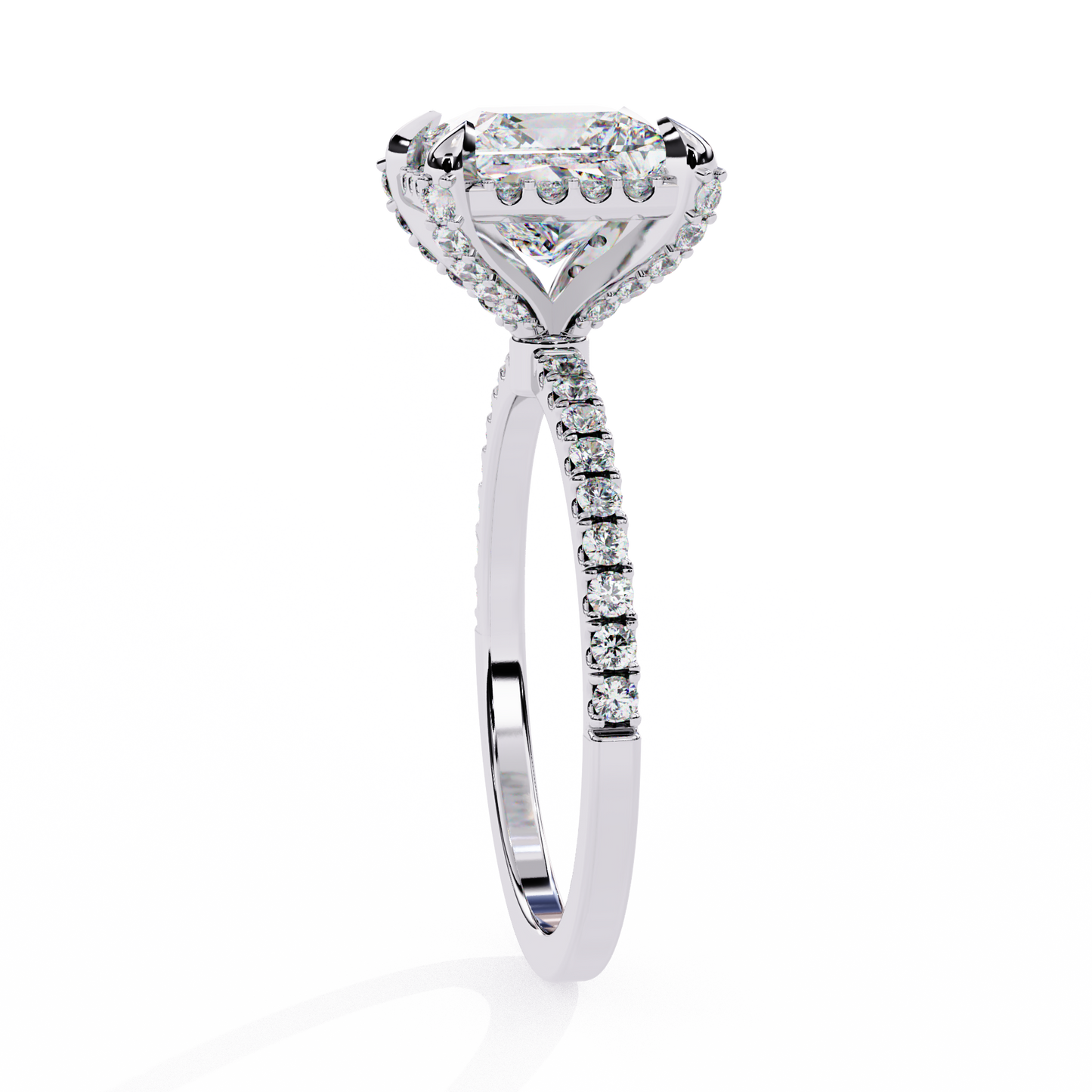 majestic halo lab grown diamond ring